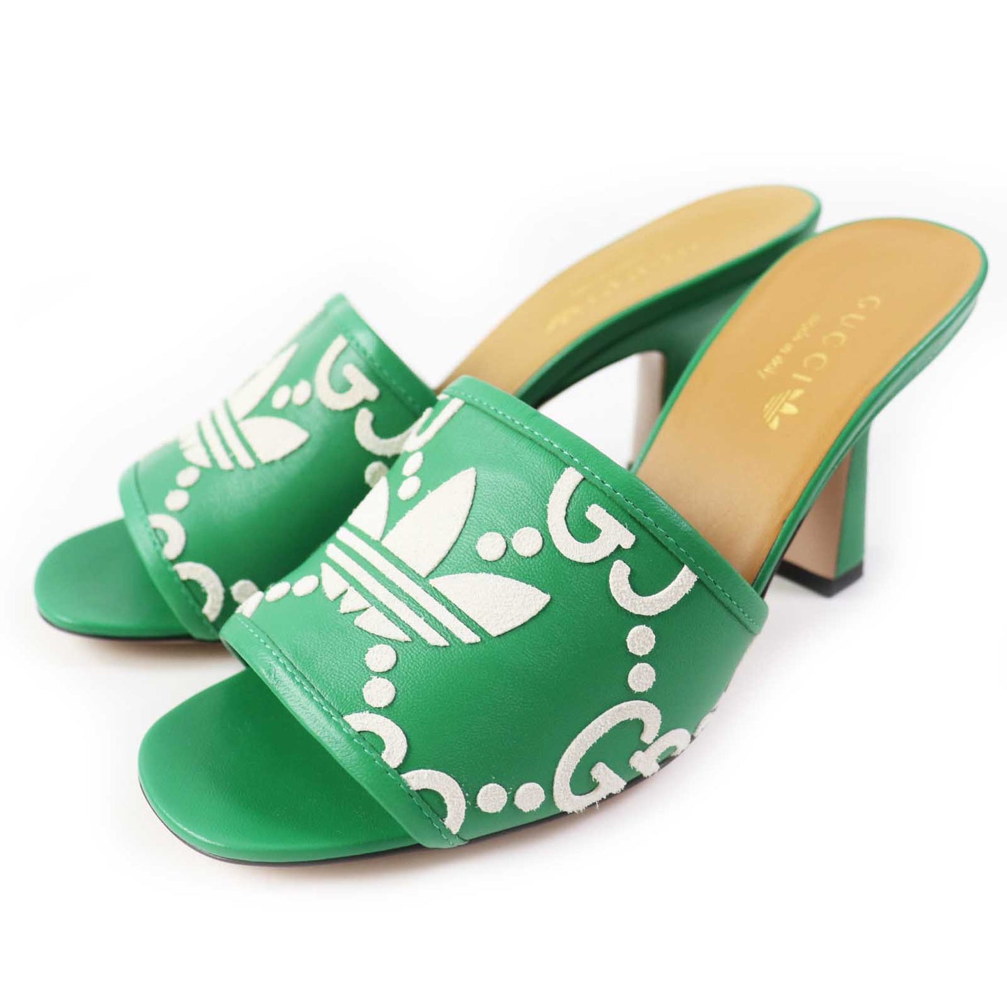 GUCCI Mule 722445 leather Green white 36