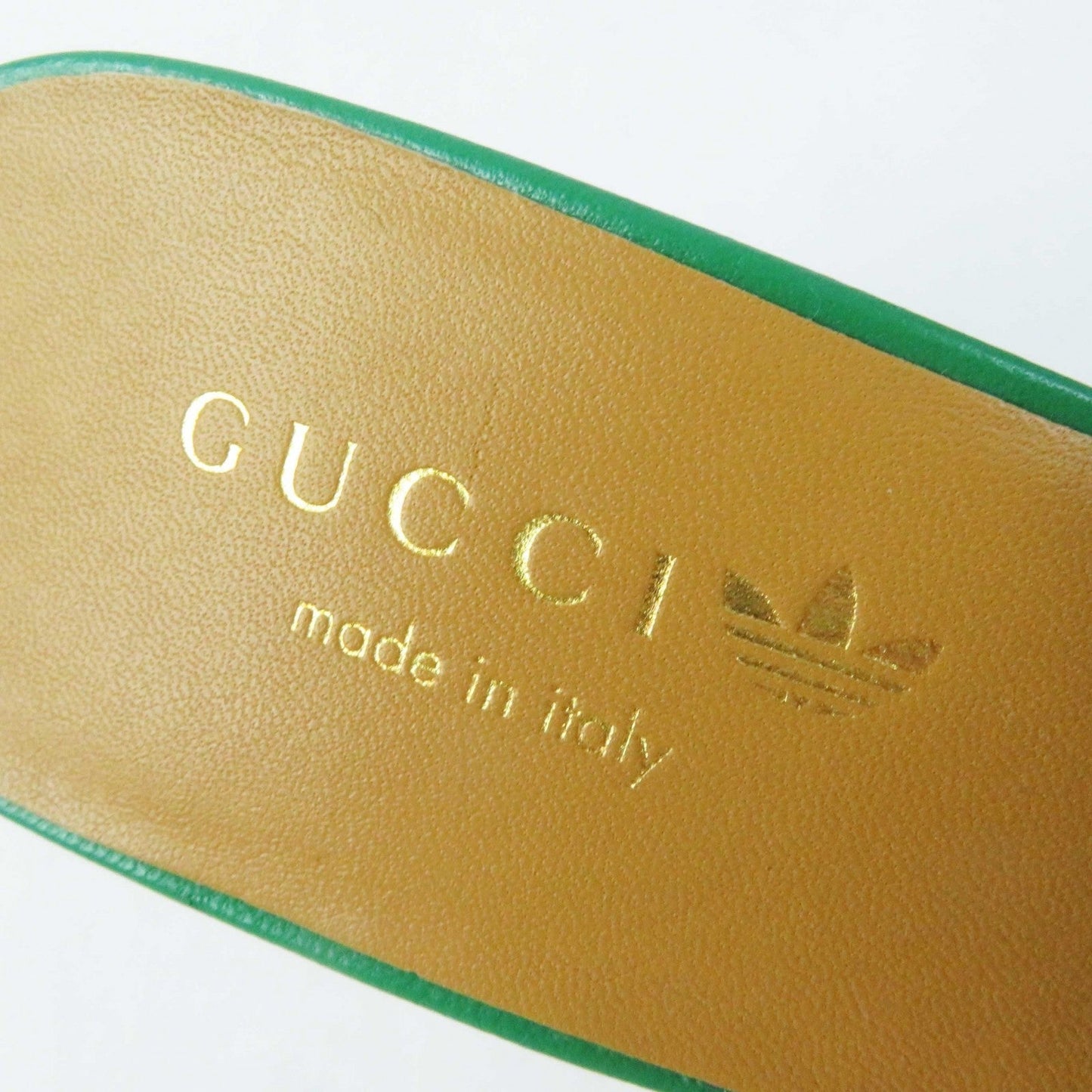GUCCI Mule 722445 leather Green white 36