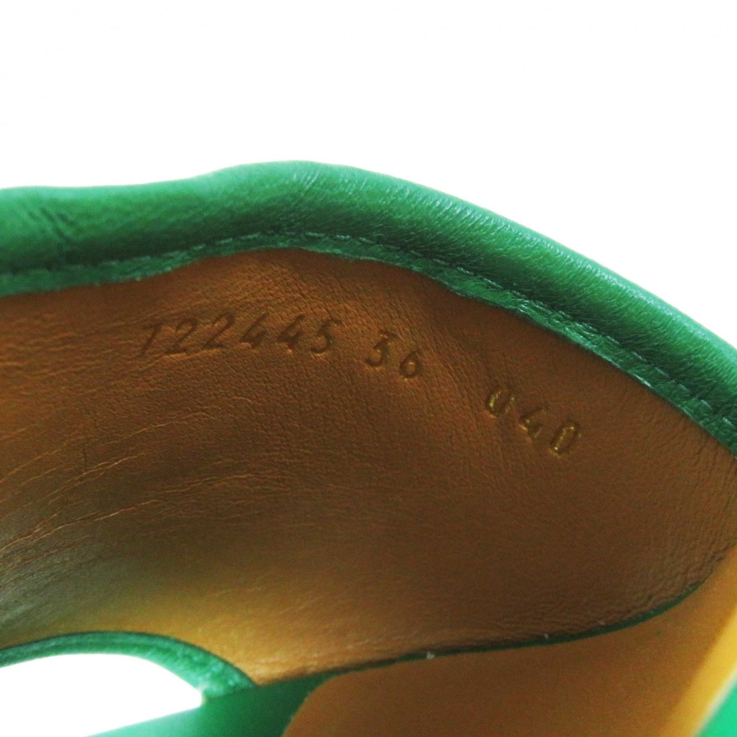 GUCCI Mule 722445 leather Green white 36