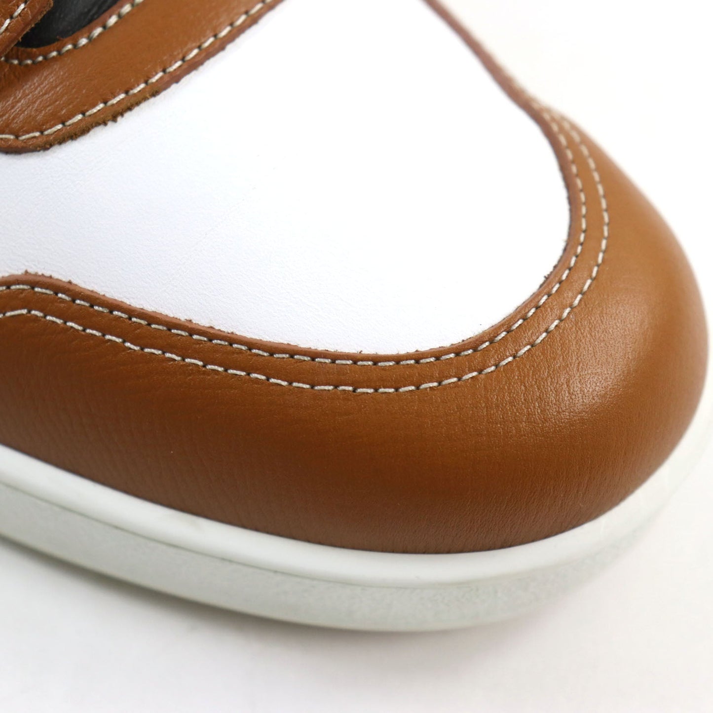 HERMES sneakers Main: Leather Brown white black free mens 39 Used
