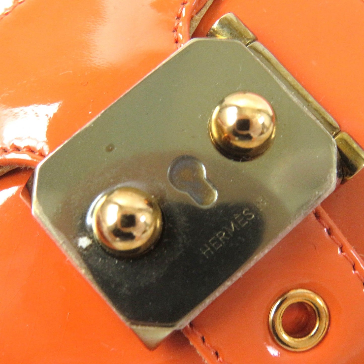 HERMES Mule Patent leather Orange 36