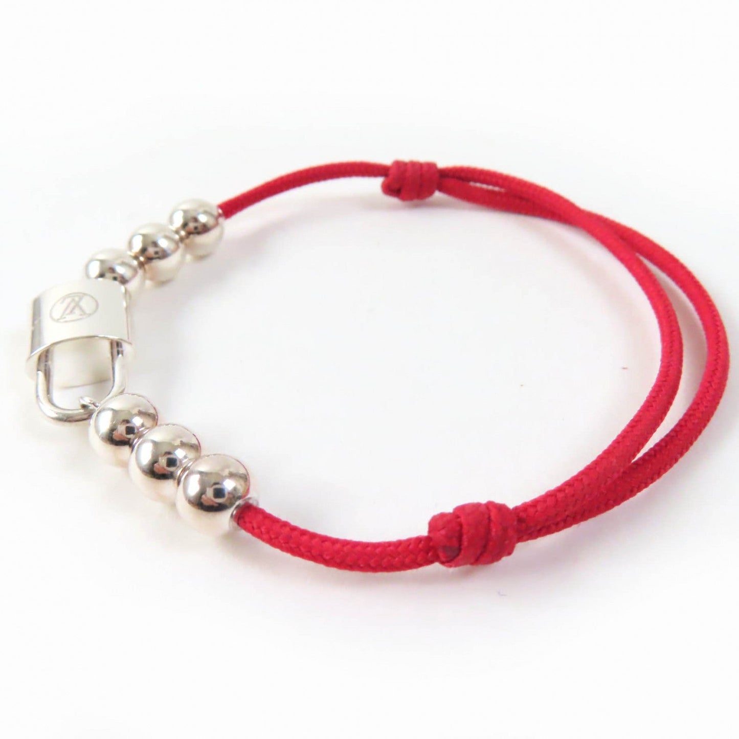 LOUIS VUITTON bracelet Q05784 AG925 Rouge Bracelet Silver Lockit Beads Silver Red