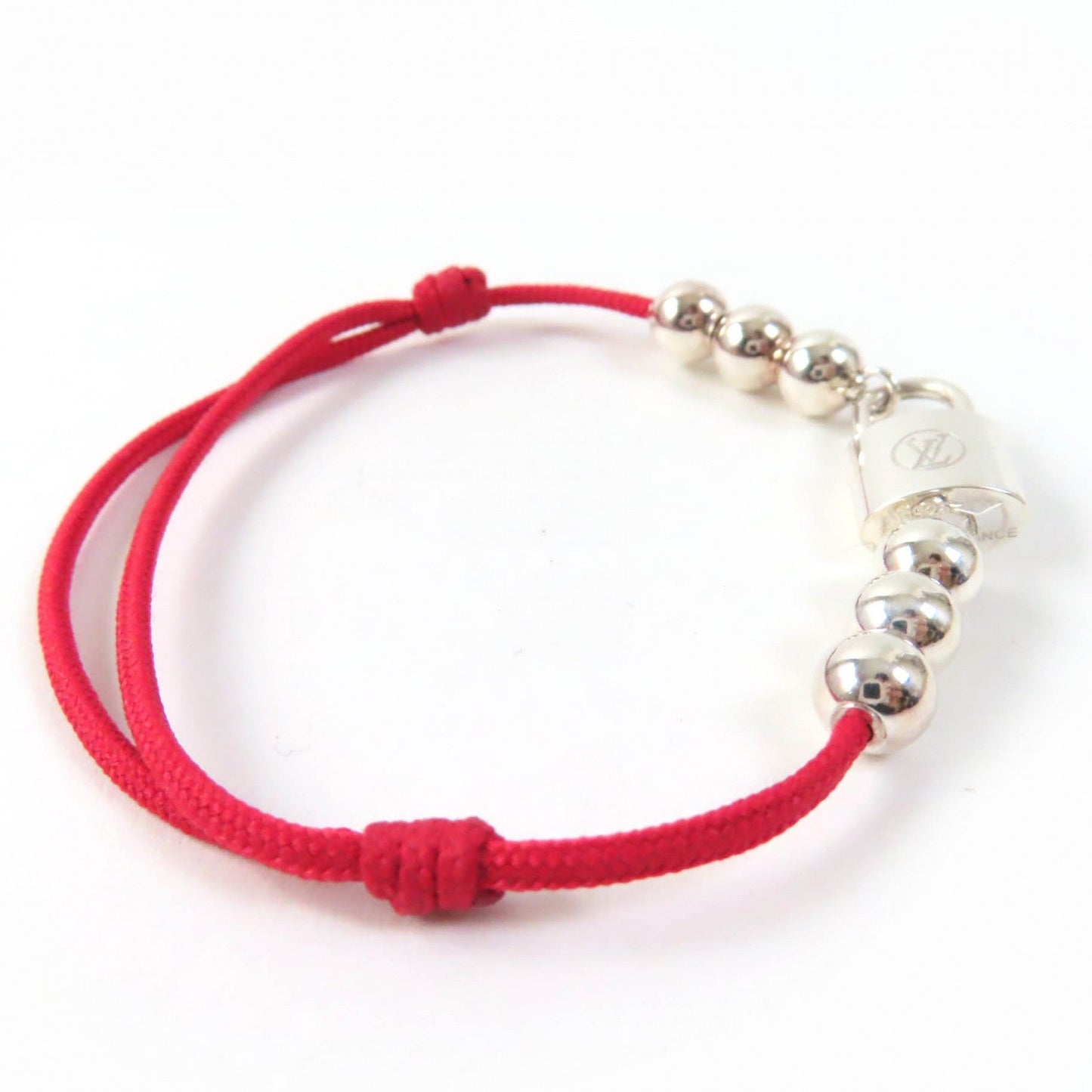 LOUIS VUITTON bracelet Q05784 AG925 Rouge Bracelet Silver Lockit Beads Silver Red