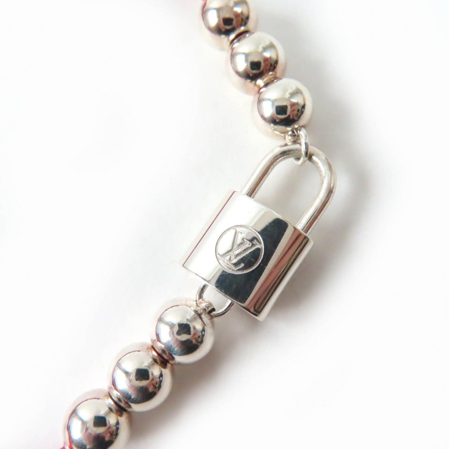 LOUIS VUITTON bracelet Q05784 AG925 Rouge Bracelet Silver Lockit Beads Silver Red