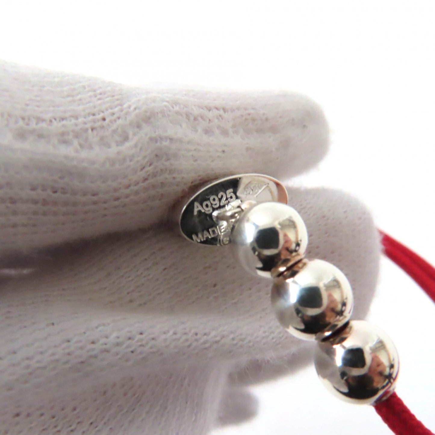 LOUIS VUITTON bracelet Q05784 AG925 Rouge Bracelet Silver Lockit Beads Silver Red