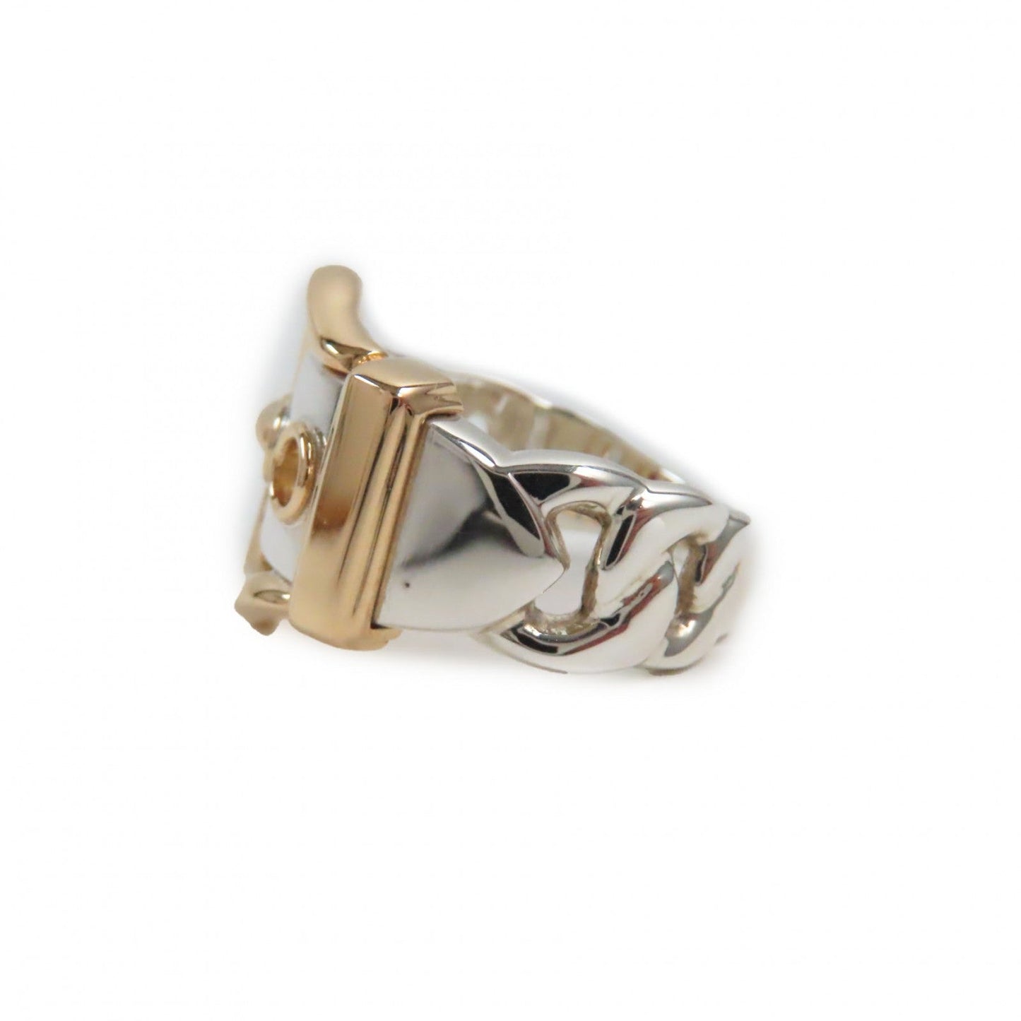 HERMES Ring SV925 Silver gold Book le serie