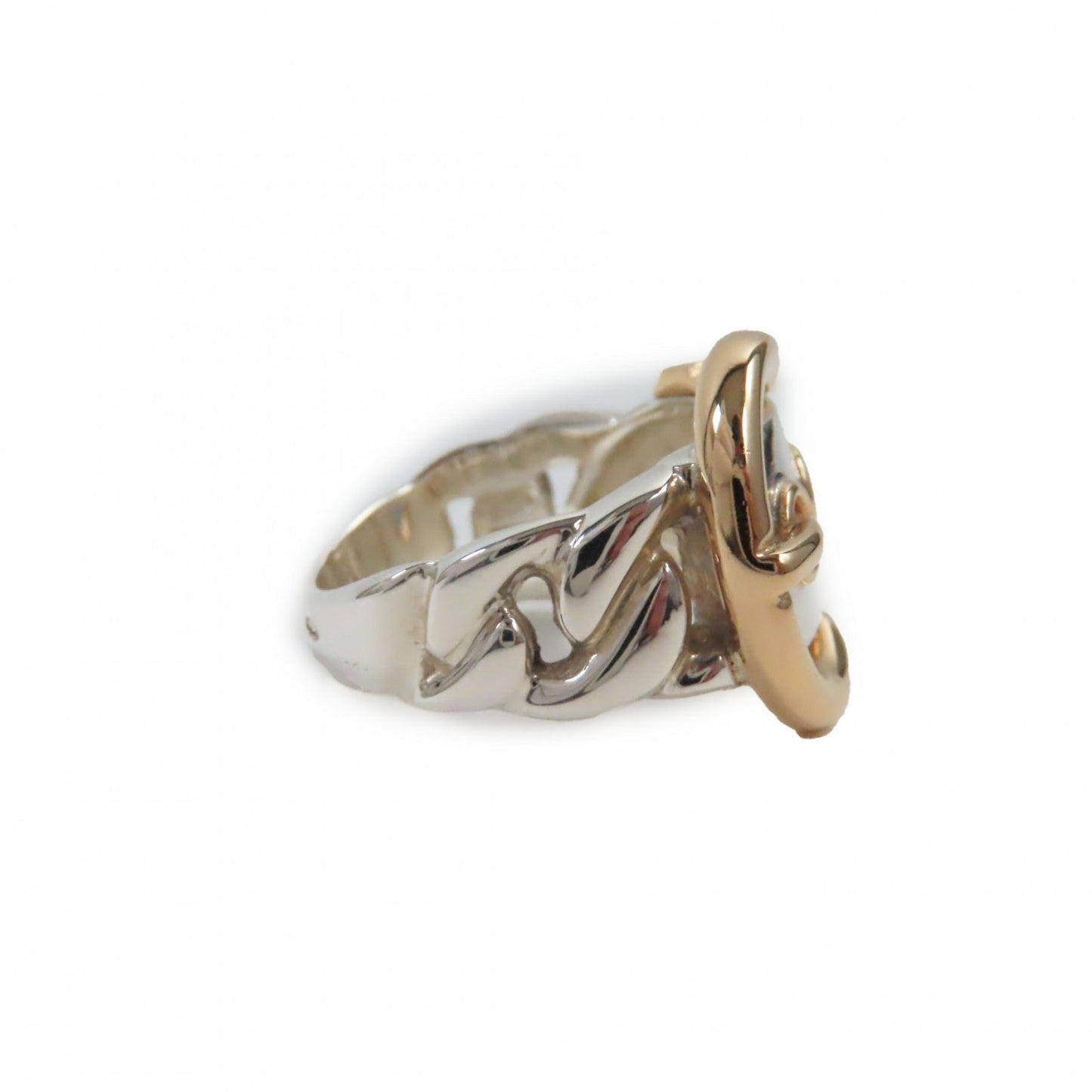 HERMES Ring SV925 Silver gold Book le serie
