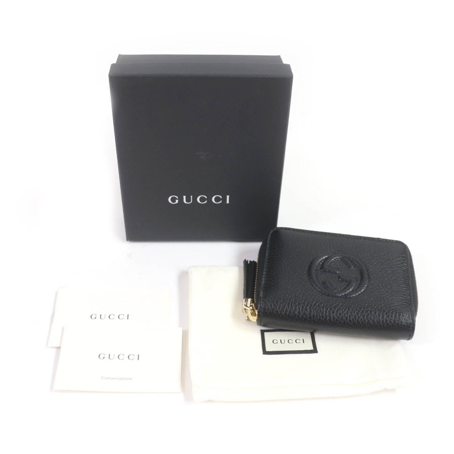 GUCCI Coin case 598209 leather black SOHO Soho