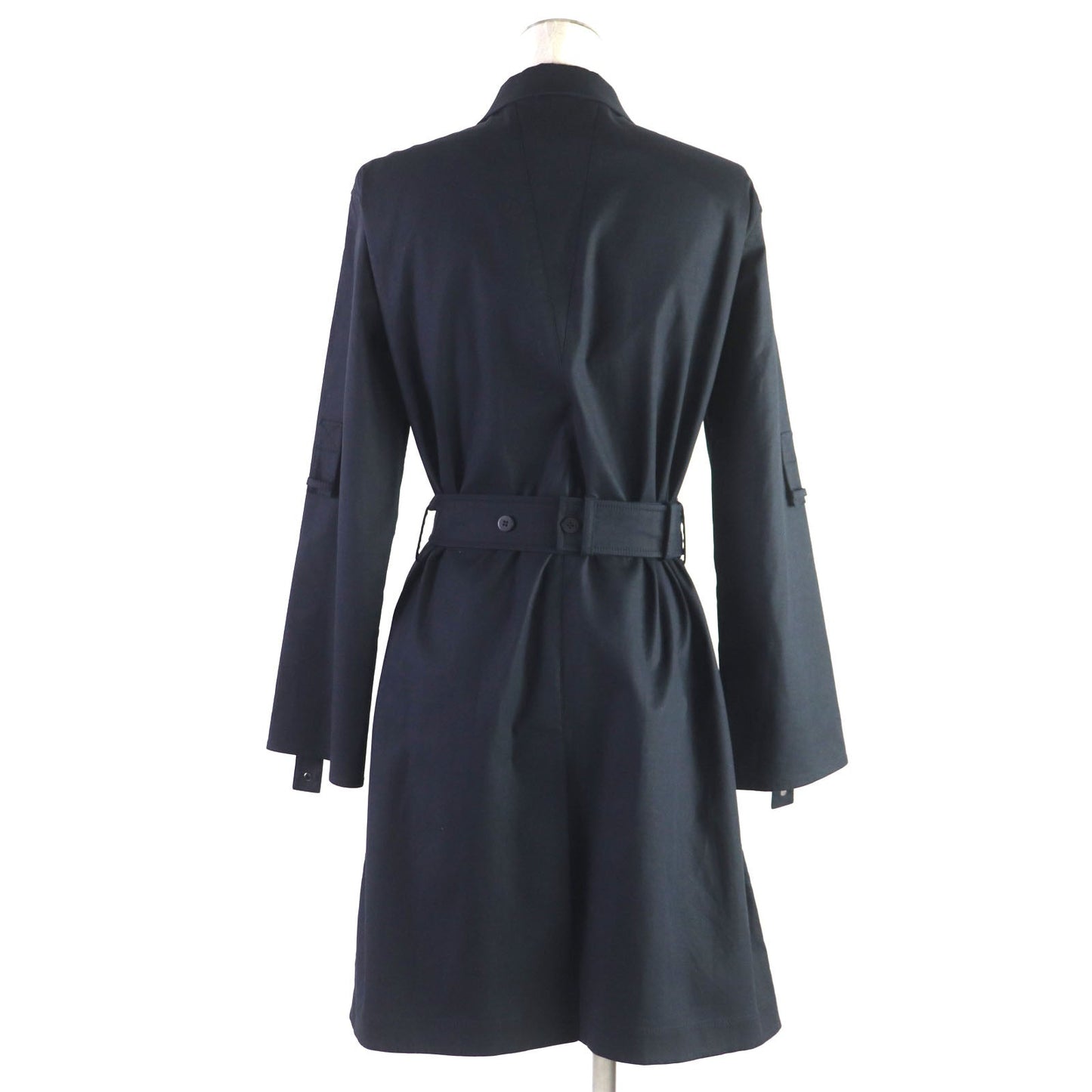 HERMES coat Outer: 97% cotton, Outer: 3% silk, Lining: 100% cotton Navy Women 34 Used