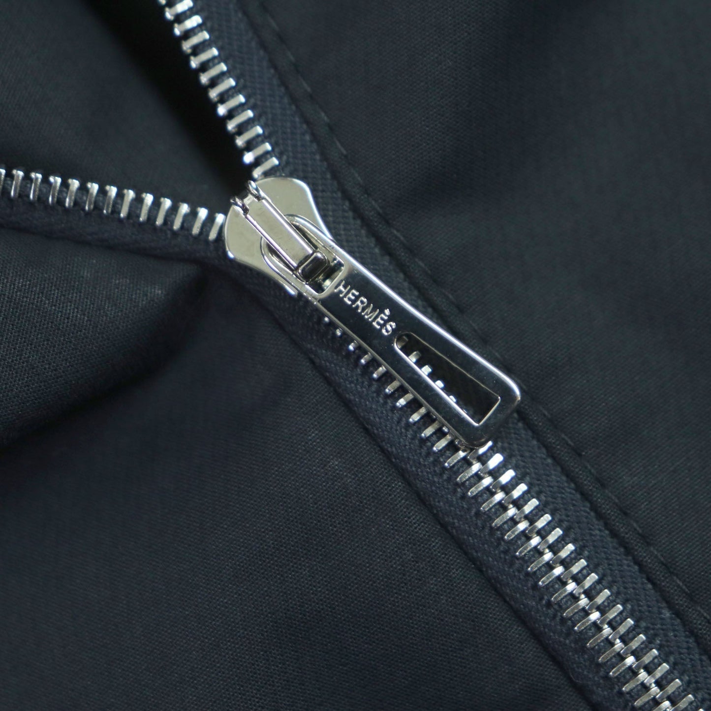 HERMES coat Outer: 97% cotton, Outer: 3% silk, Lining: 100% cotton Navy Women 34 Used