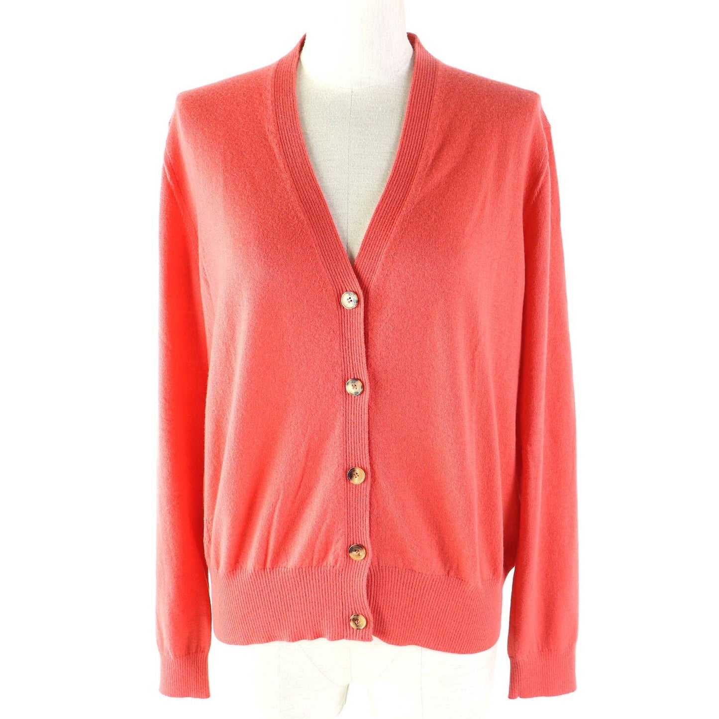 HERMES cardigan cashmere Red pink type 44