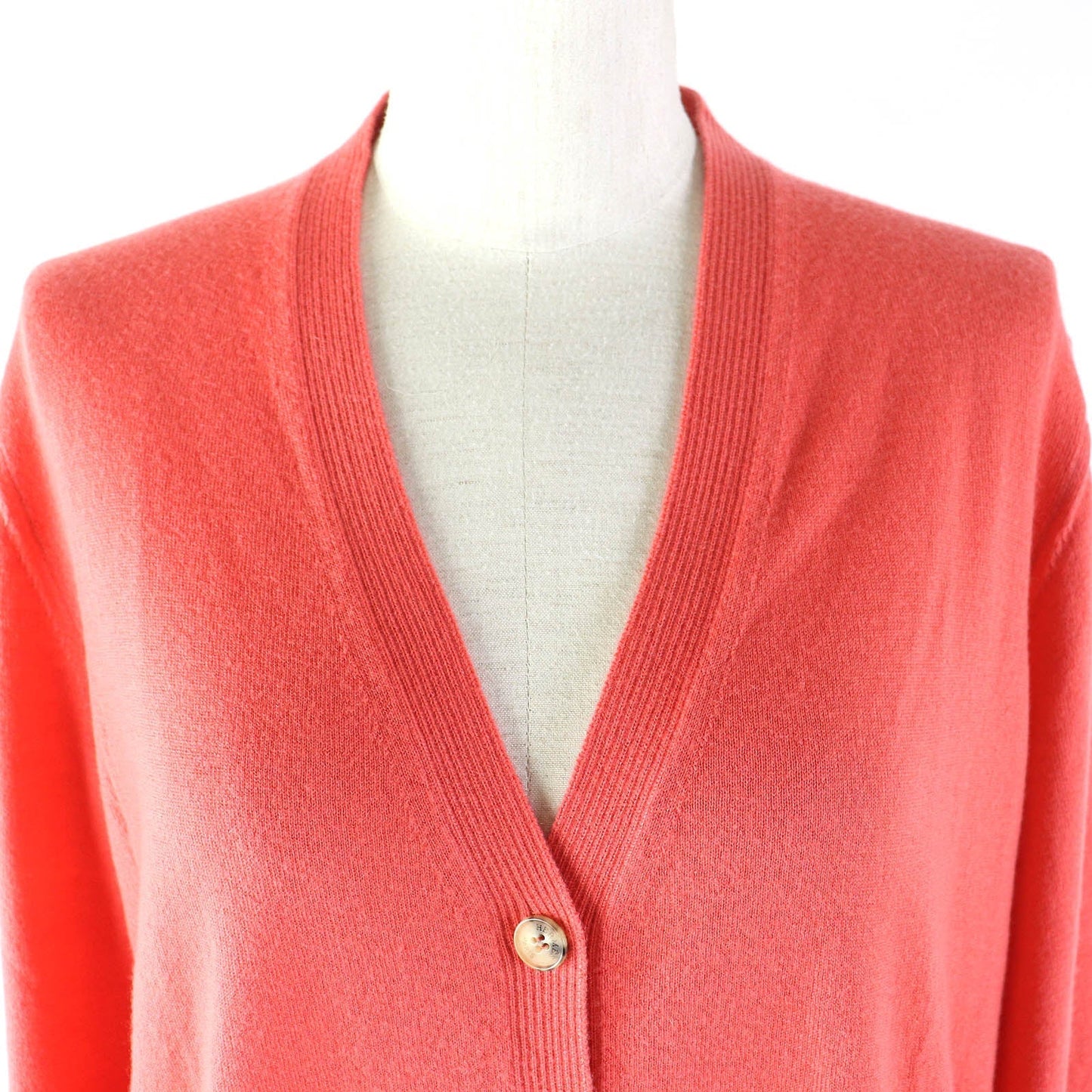 HERMES cardigan cashmere Red pink type 44