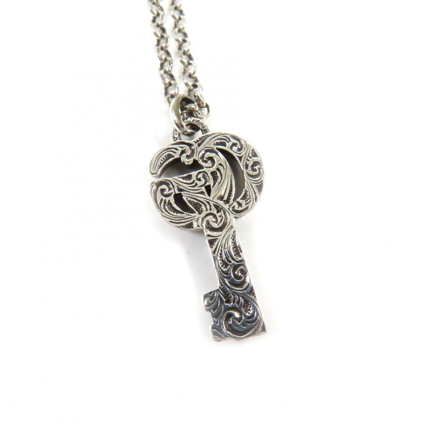 GUCCI Necklace 627757 AG925 Silver Double G key Necklace