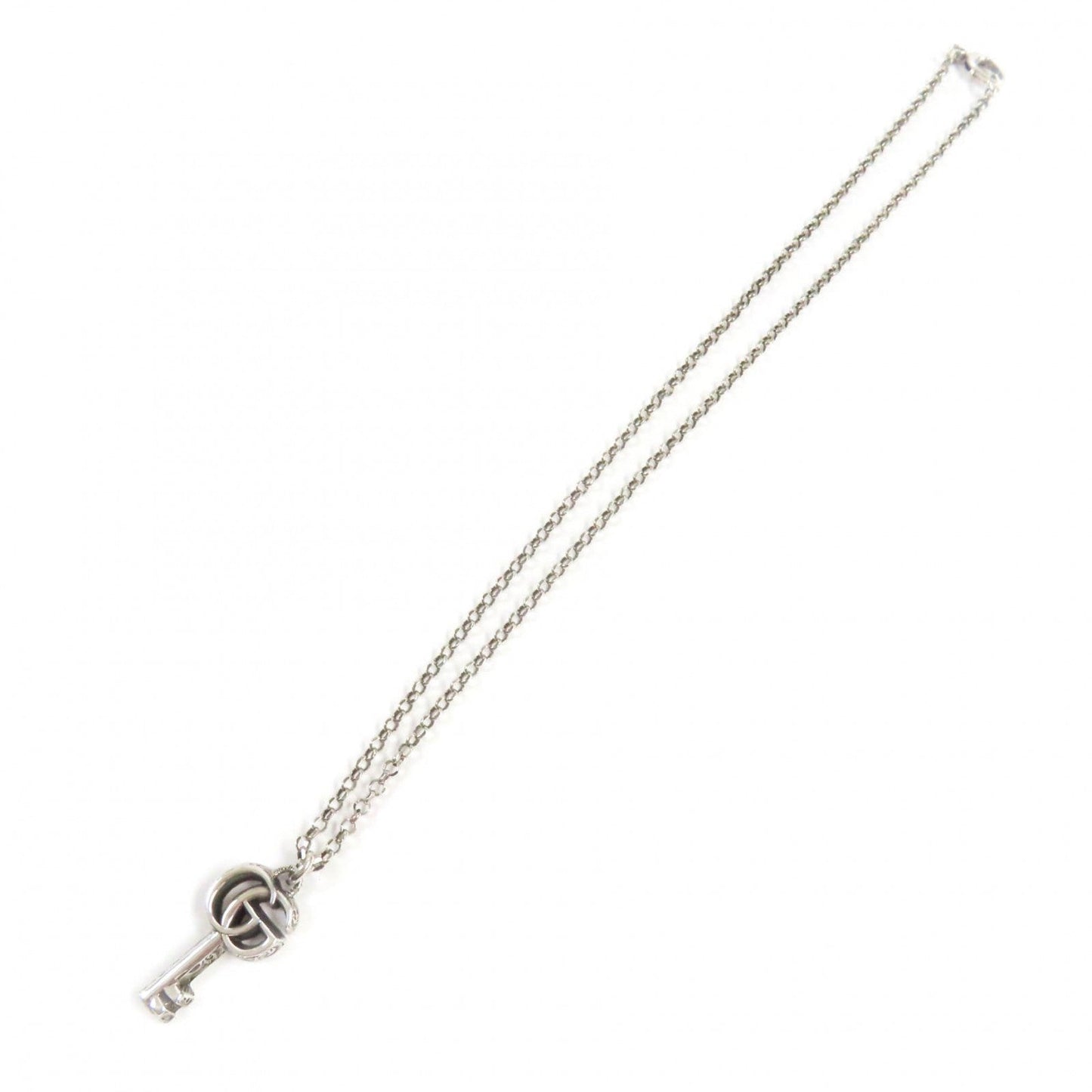 GUCCI Necklace 627757 AG925 Silver Double G key Necklace