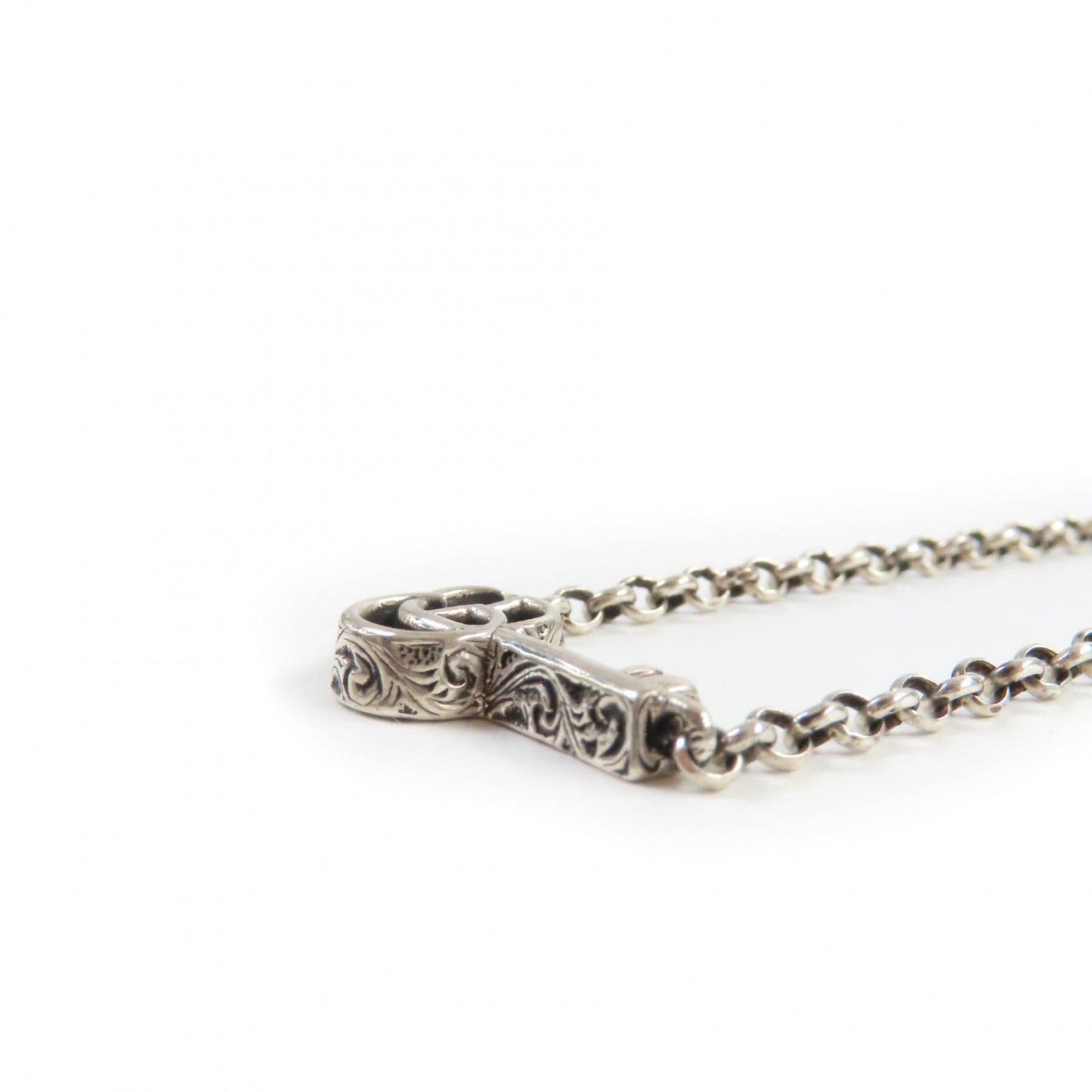 GUCCI bracelet 632207 AG925 Silver double g key bracelet 18