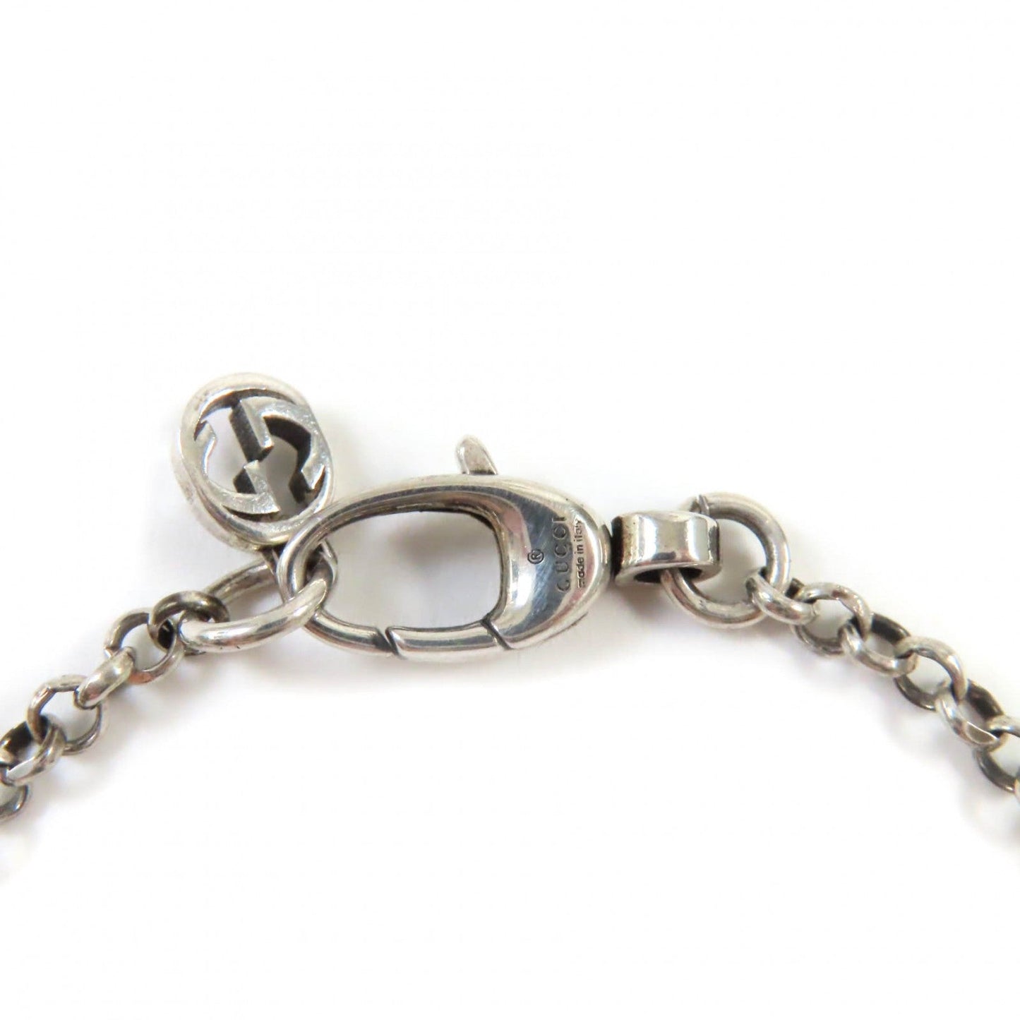 GUCCI bracelet 632207 AG925 Silver double g key bracelet 18