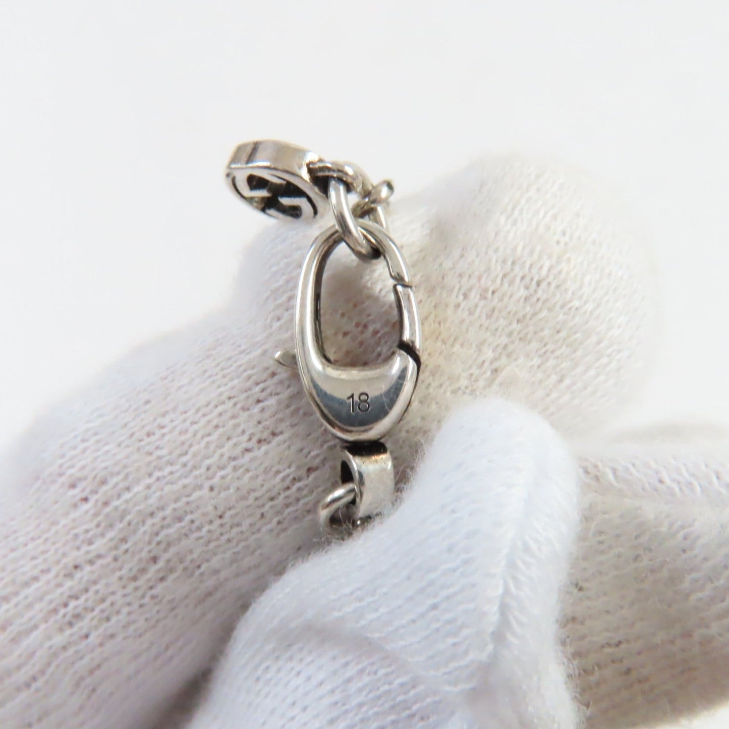 GUCCI bracelet 632207 AG925 Silver double g key bracelet 18