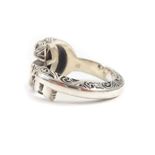 GUCCI Ring 627760 AG925 Silver Double G key ring