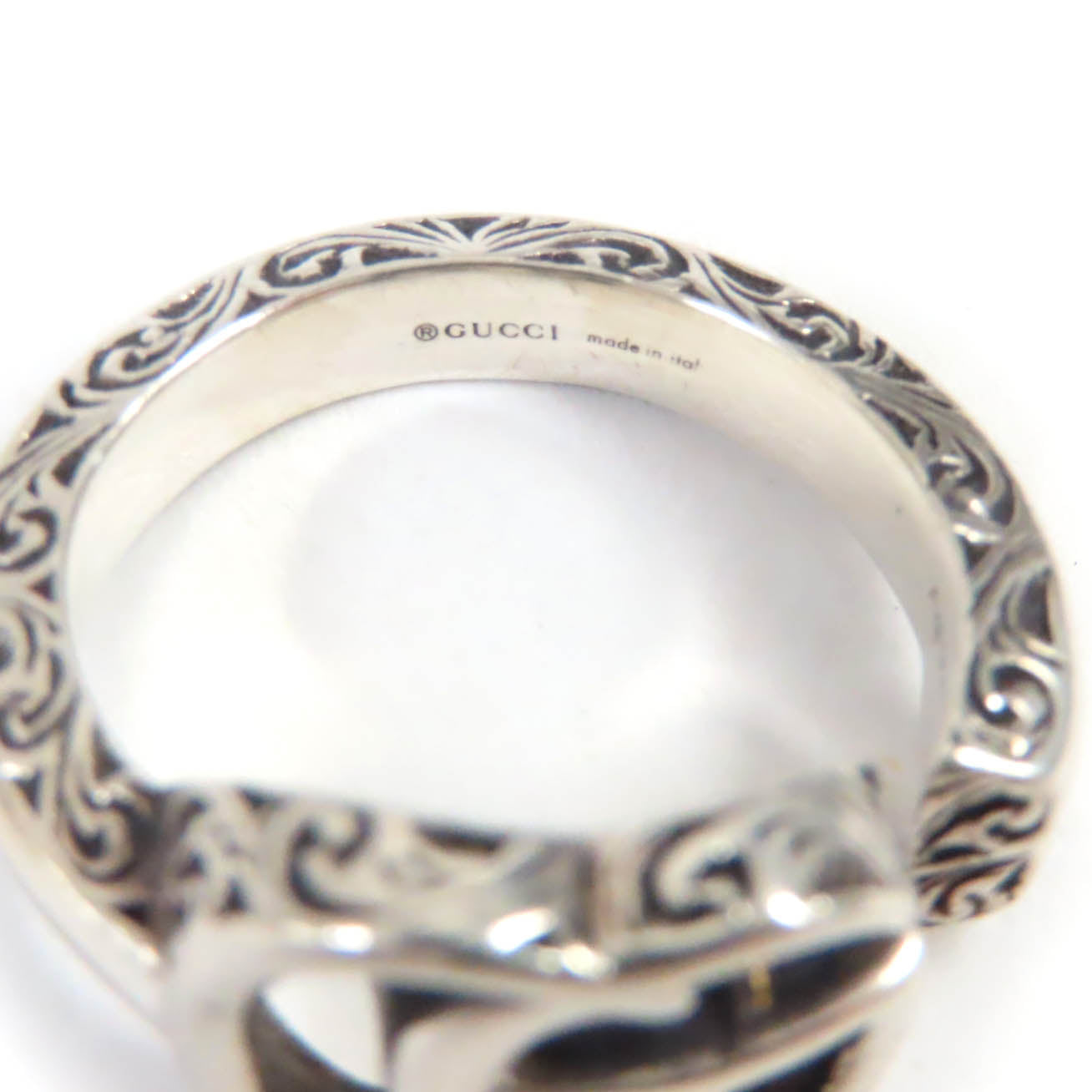 GUCCI Ring 627760 AG925 Silver Double G key ring