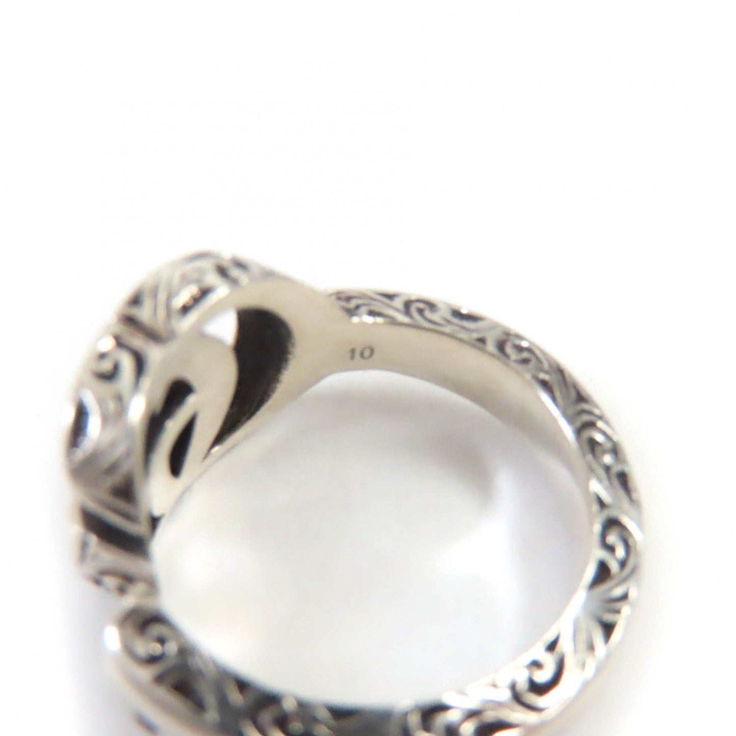 GUCCI Ring 627760 AG925 Silver Double G key ring
