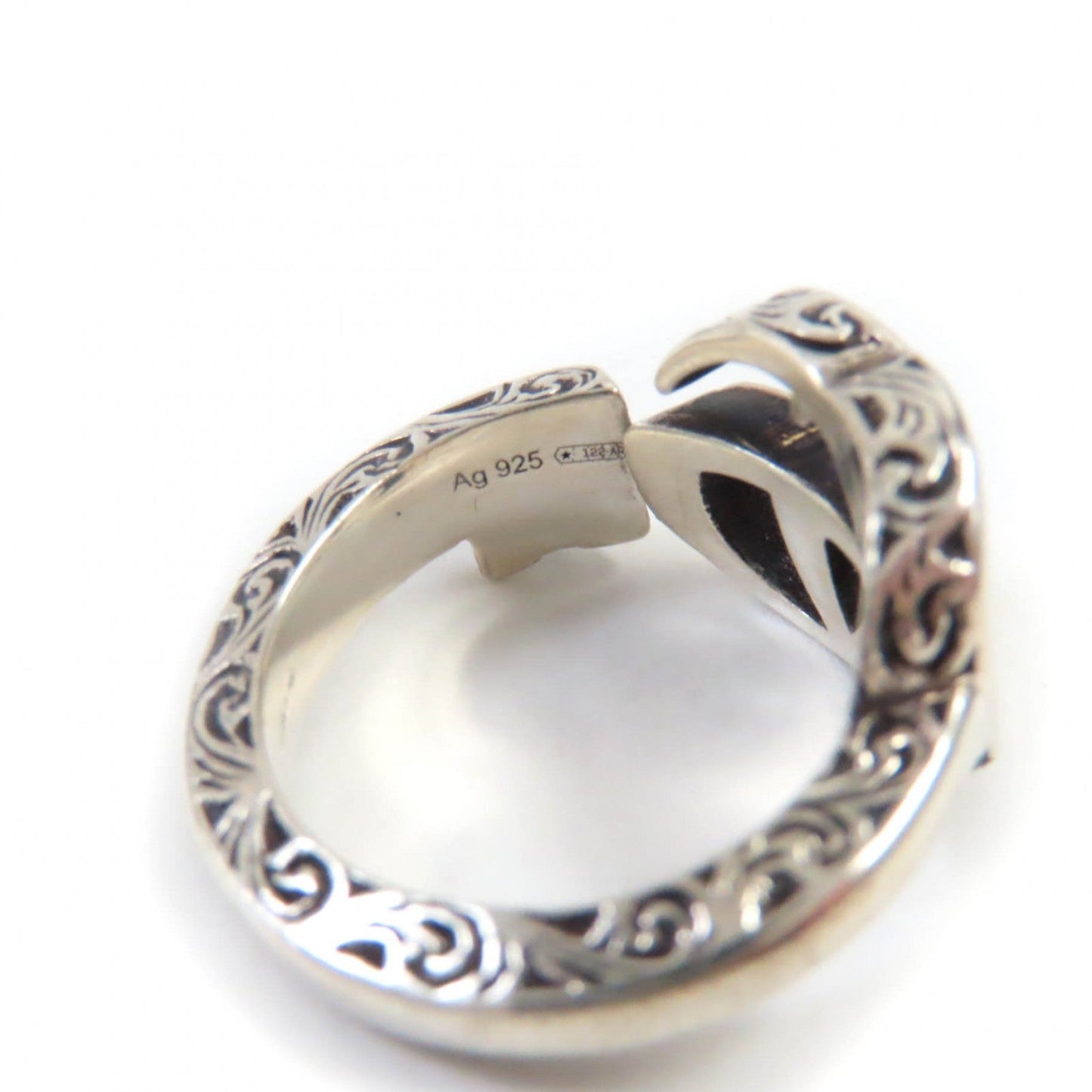 GUCCI Ring 627760 AG925 Silver Double G key ring