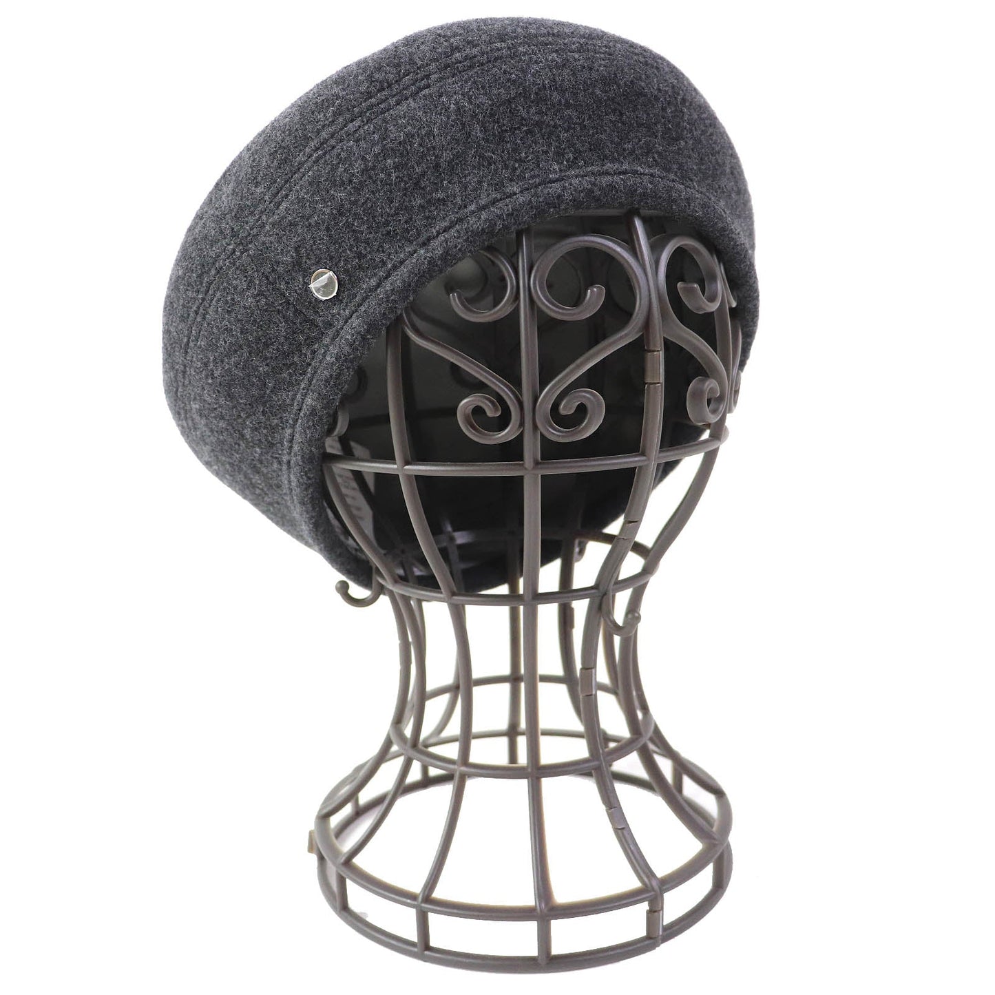 HERMES beret wool Charcoal gray Saint Honoré 58