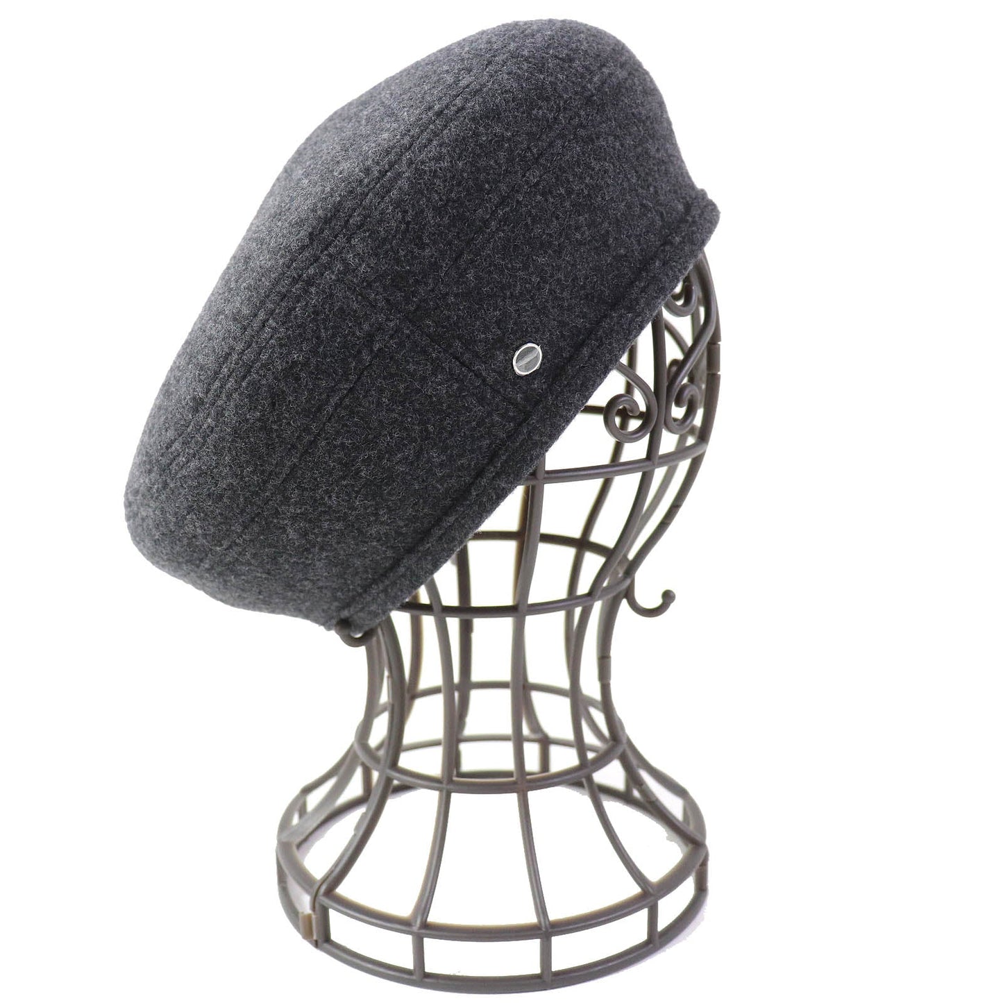HERMES beret wool Charcoal gray Saint Honoré 58