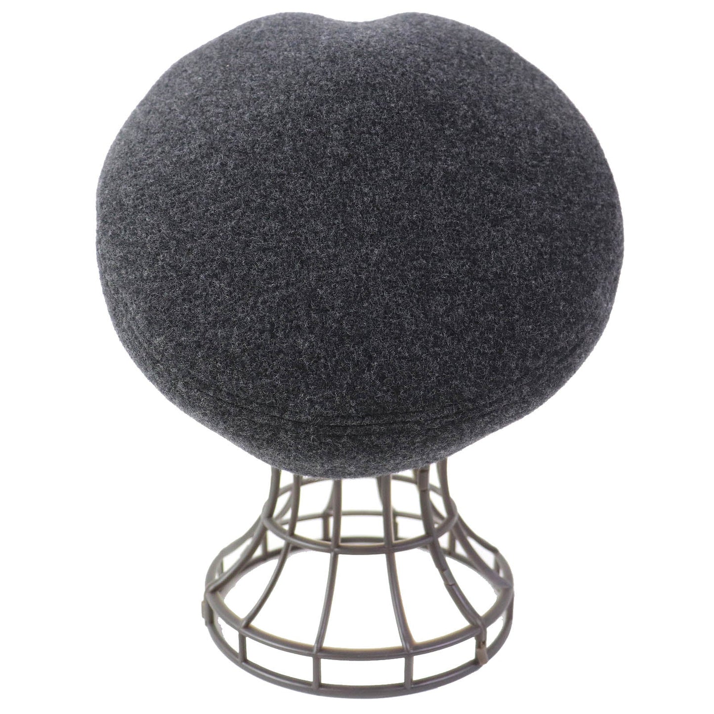 HERMES beret wool Charcoal gray Saint Honoré 58