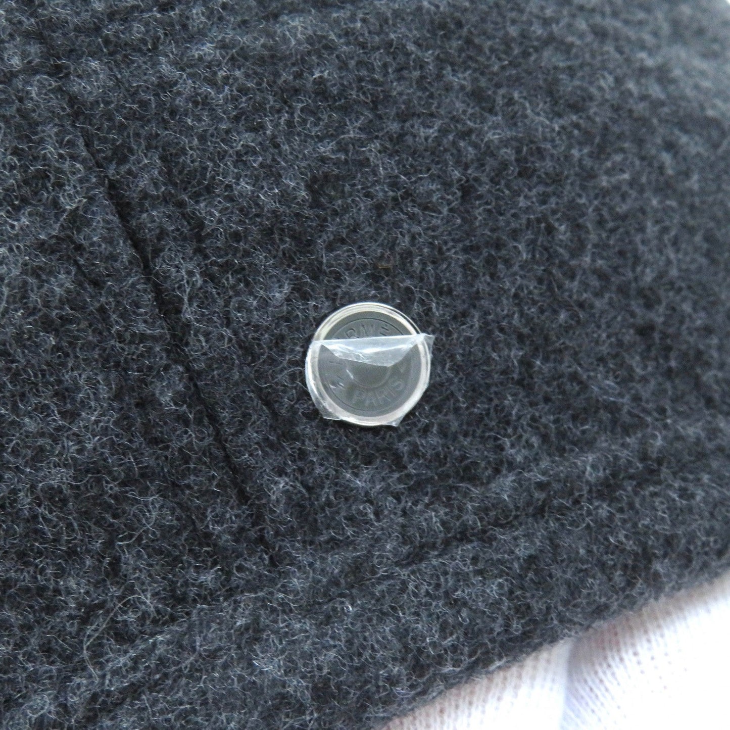 HERMES beret wool Charcoal gray Saint Honoré 58