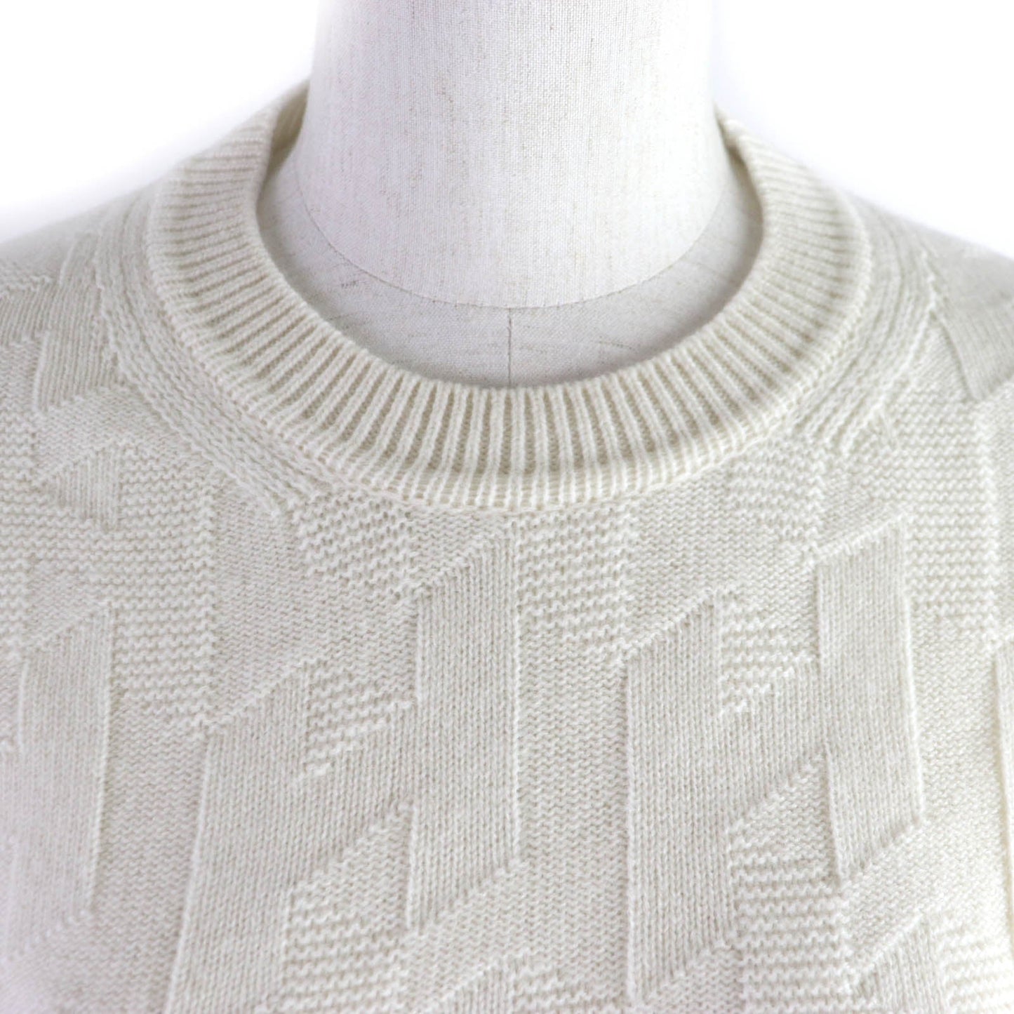 HERMES knit wool Ivory 36