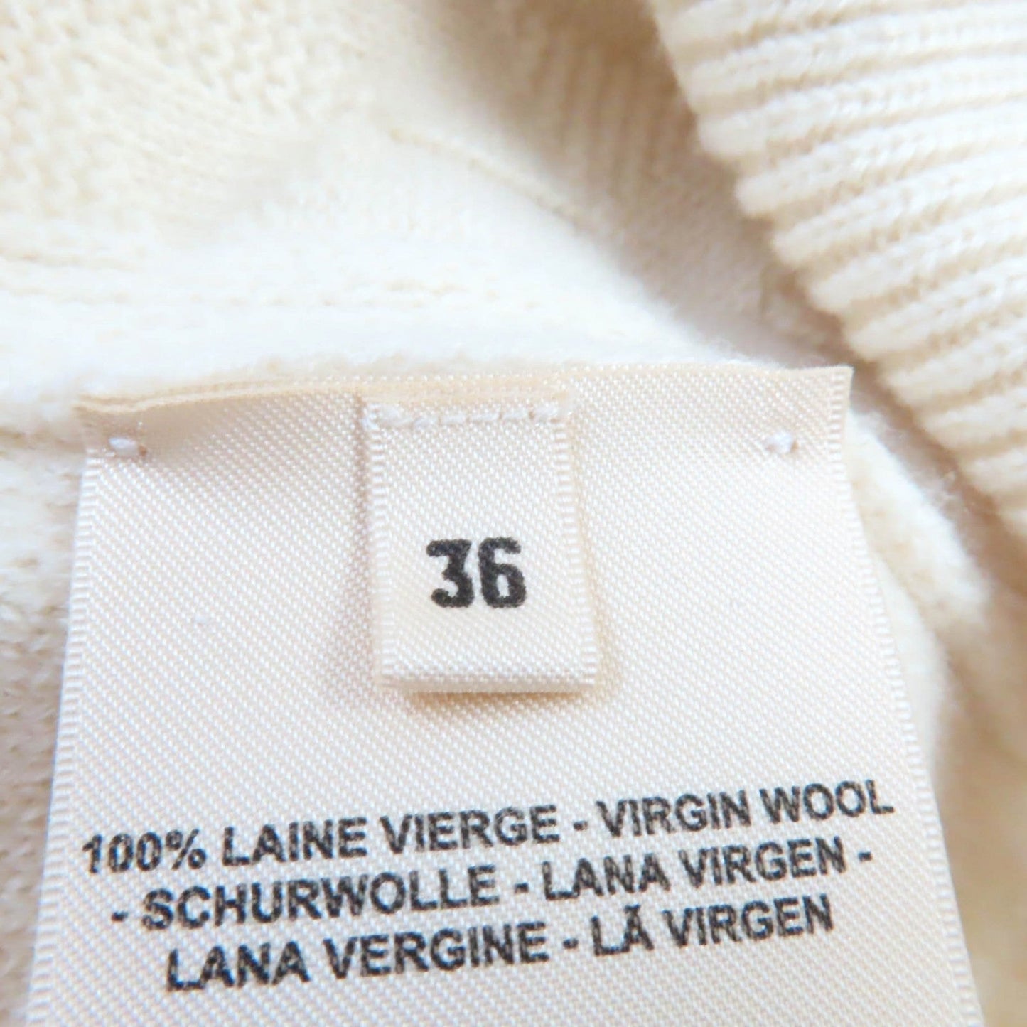 HERMES knit wool Ivory 36