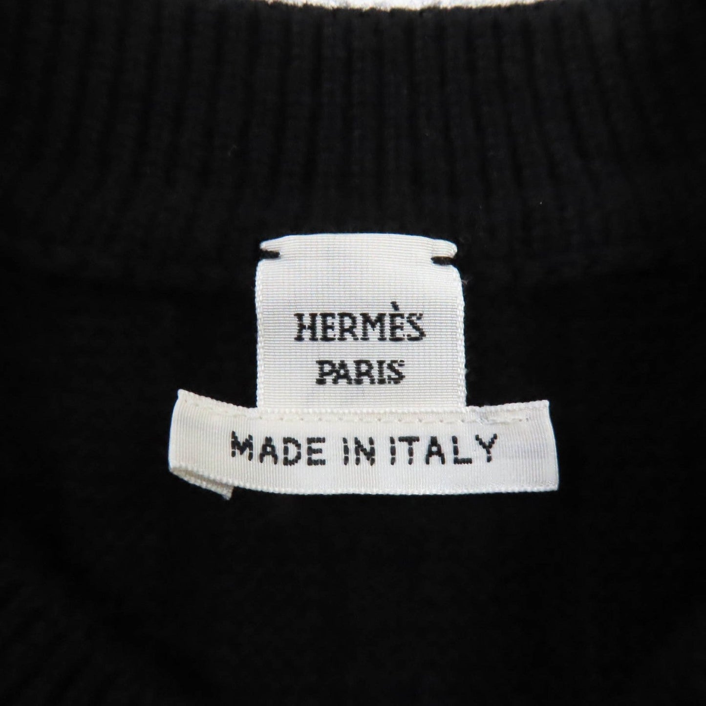 HERMES knit wool black 36