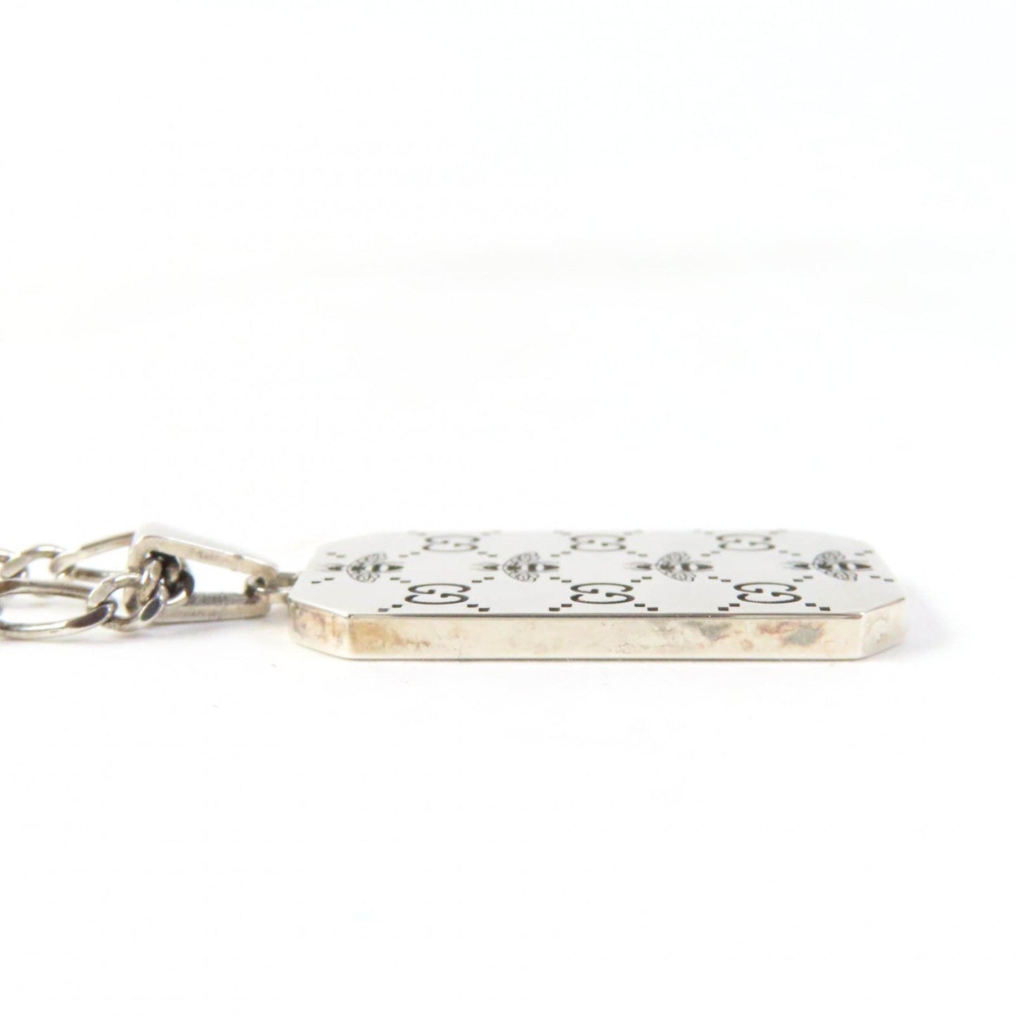 GUCCI Necklace 728265 AG925 Silver GG & Bee Engraving