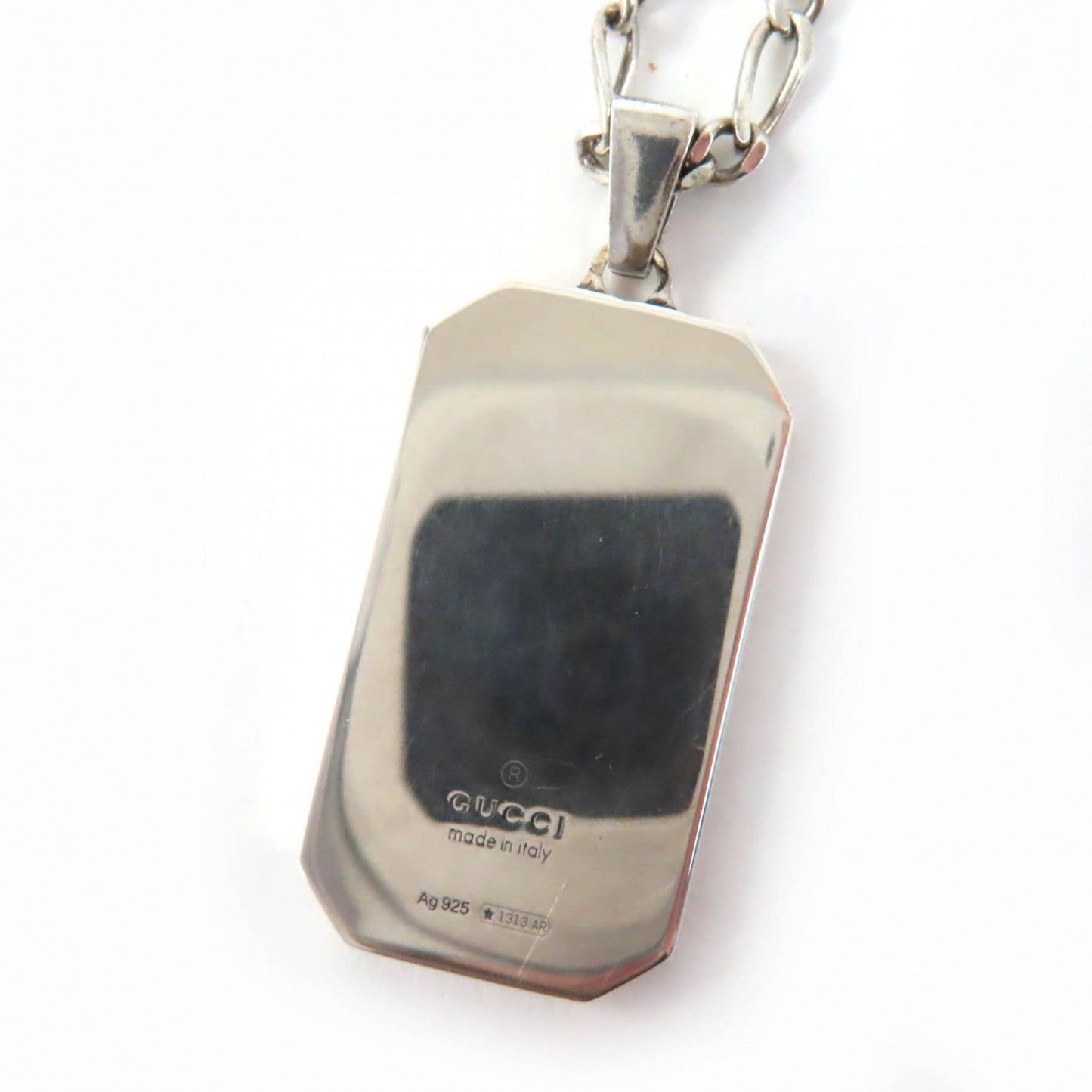 GUCCI Necklace 728265 AG925 Silver GG & Bee Engraving