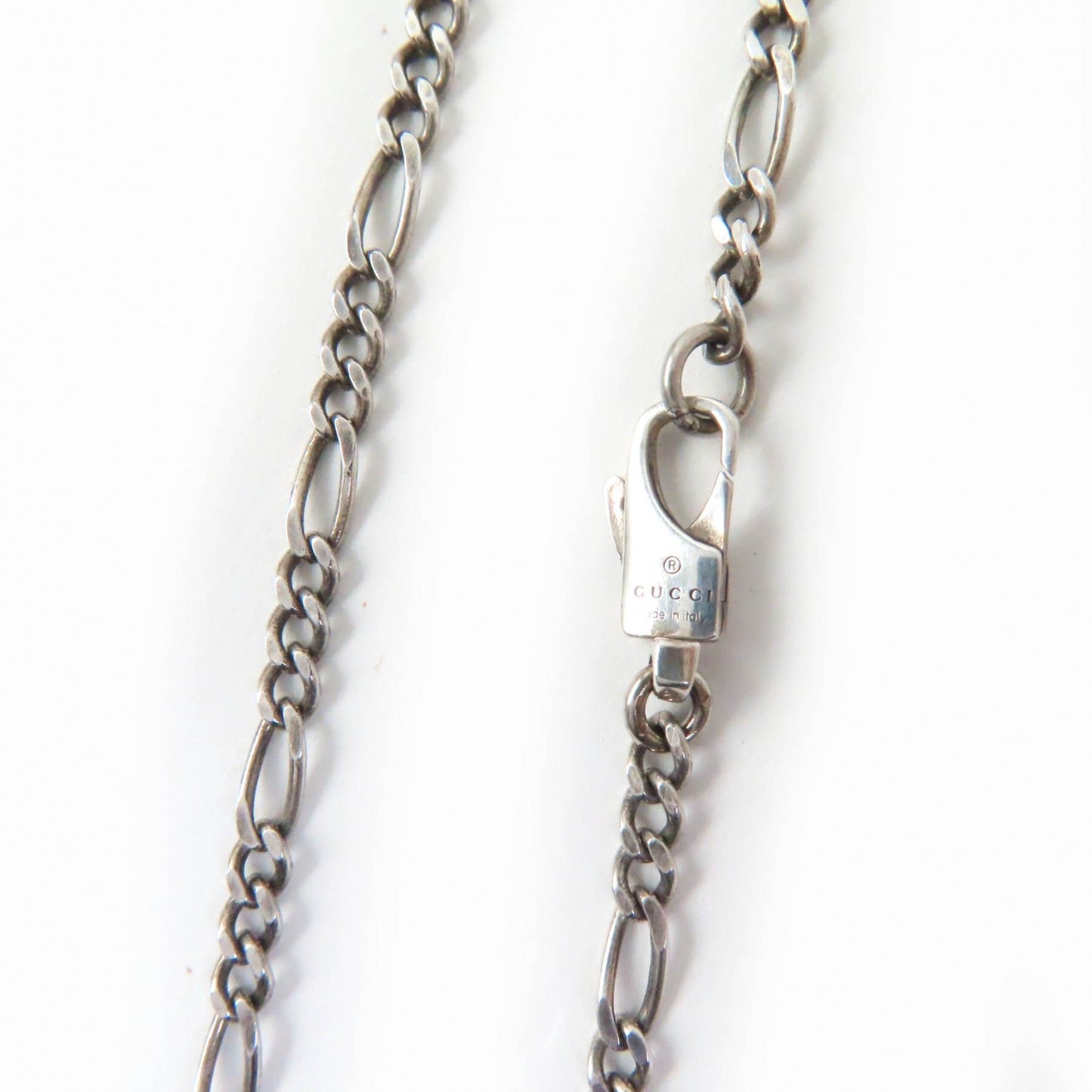 GUCCI Necklace 728265 AG925 Silver GG & Bee Engraving