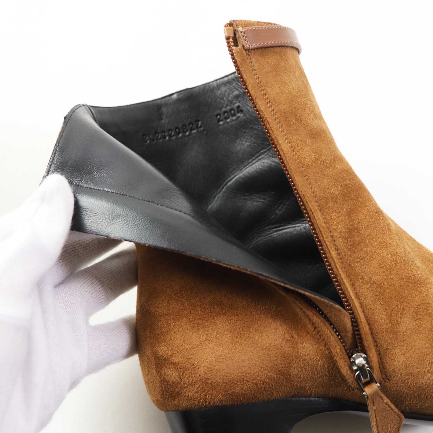 HERMES Ankle boots BL232082Z Main: suede, part: leather Brown Women 38 Used