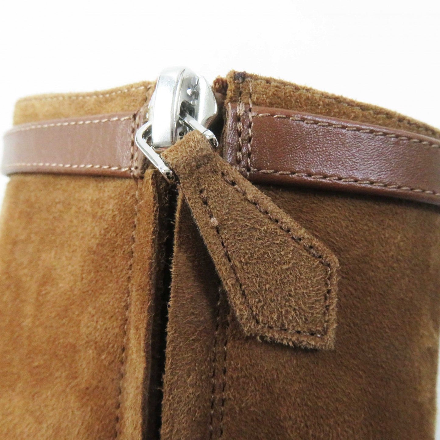 HERMES Ankle boots BL232082Z Main: suede, part: leather Brown Women 38 Used