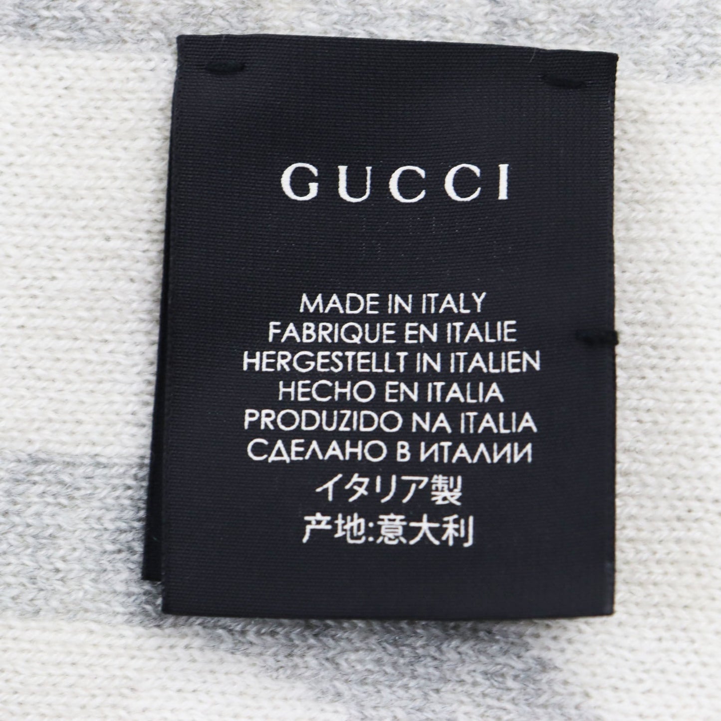 GUCCI Scarf Main: 100% cashmere Ivory gray mens Used