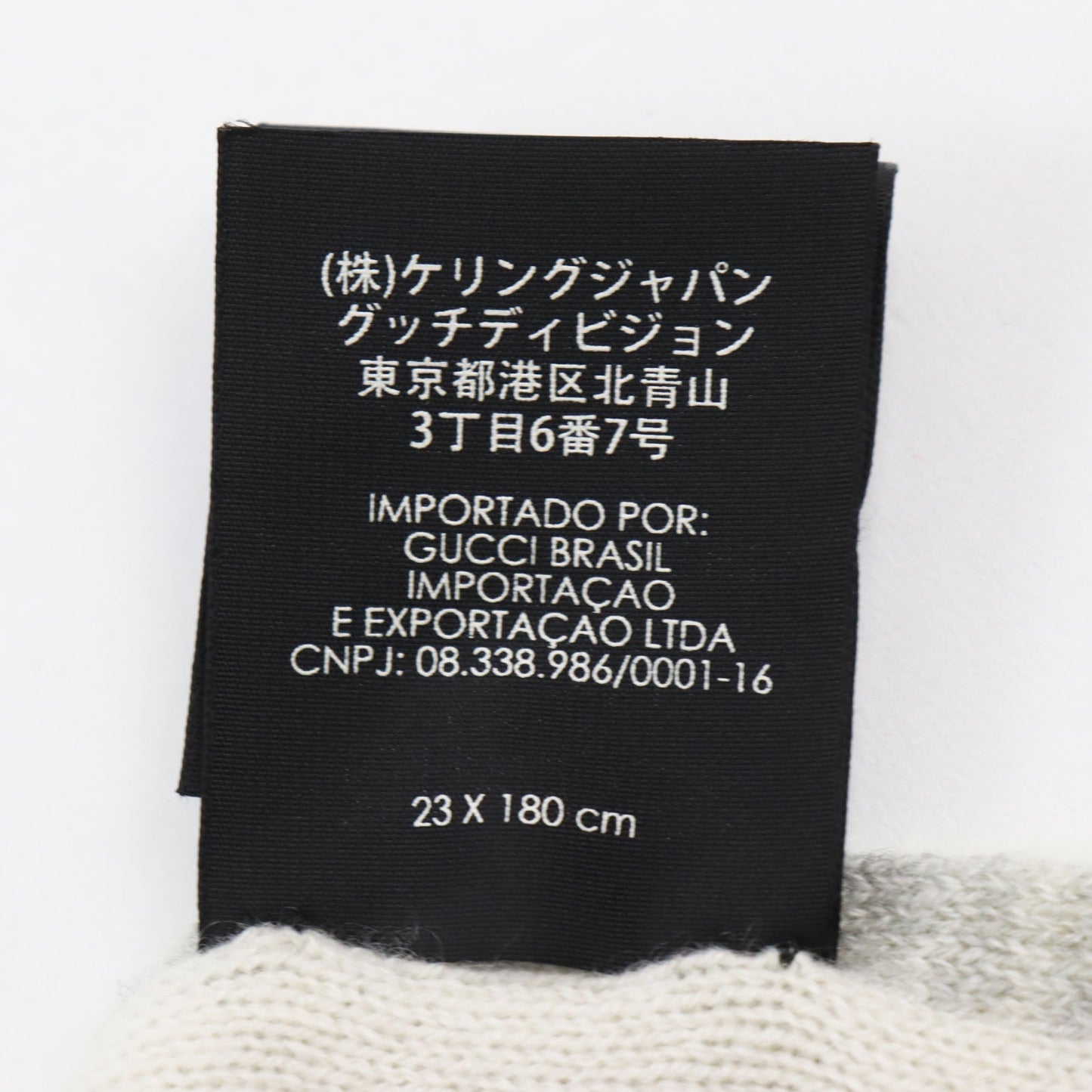 GUCCI Scarf Main: 100% cashmere Ivory gray mens Used