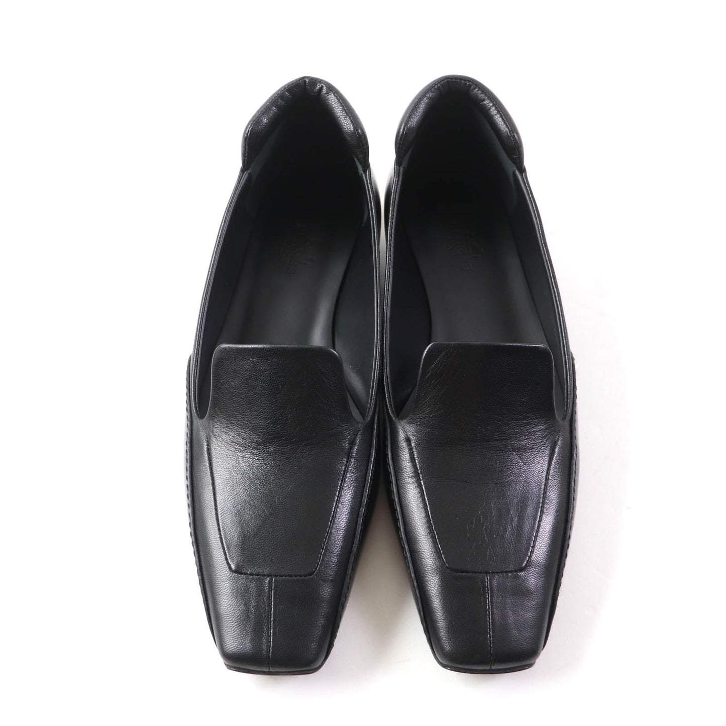 HERMES loafers 222024Z leather black Fictive 37
