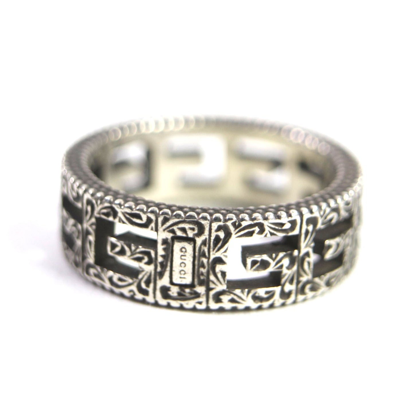GUCCI Ring 576993 AG925 Silver Square G Arabesque 12