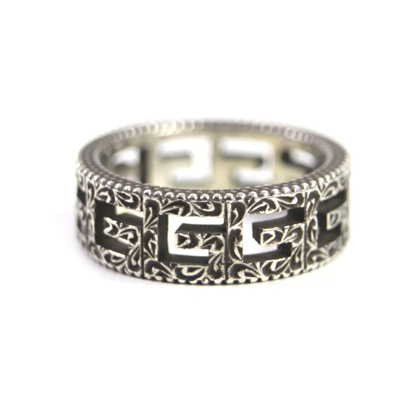 GUCCI Ring 576993 AG925 Silver Square G Arabesque 12