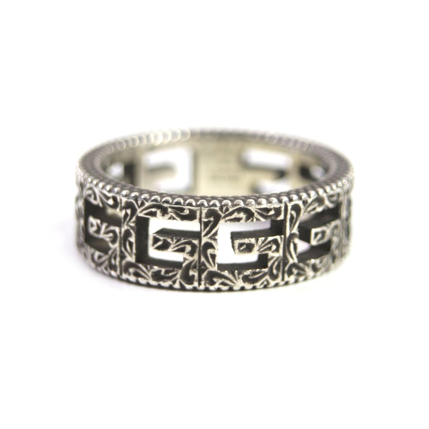 GUCCI Ring 576993 AG925 Silver Square G Arabesque 12