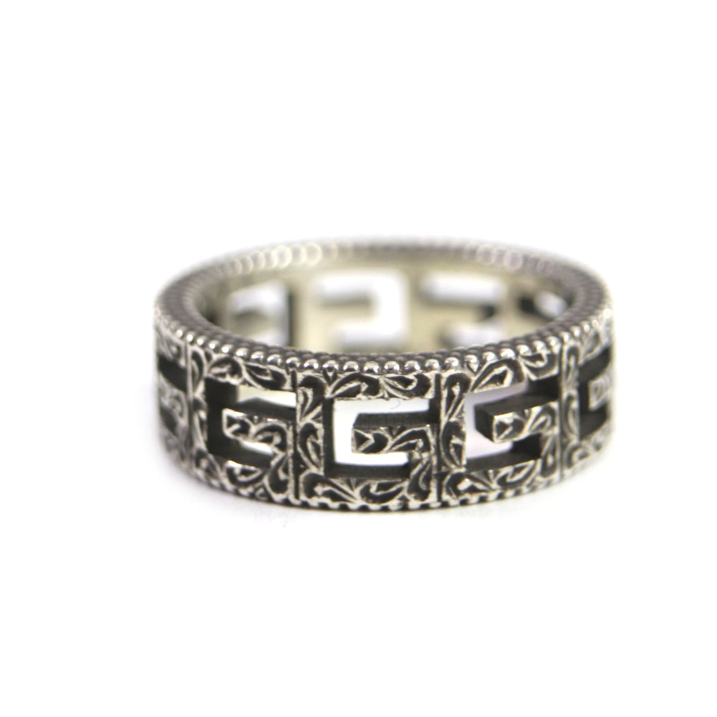 GUCCI Ring 576993 AG925 Silver Square G Arabesque 12