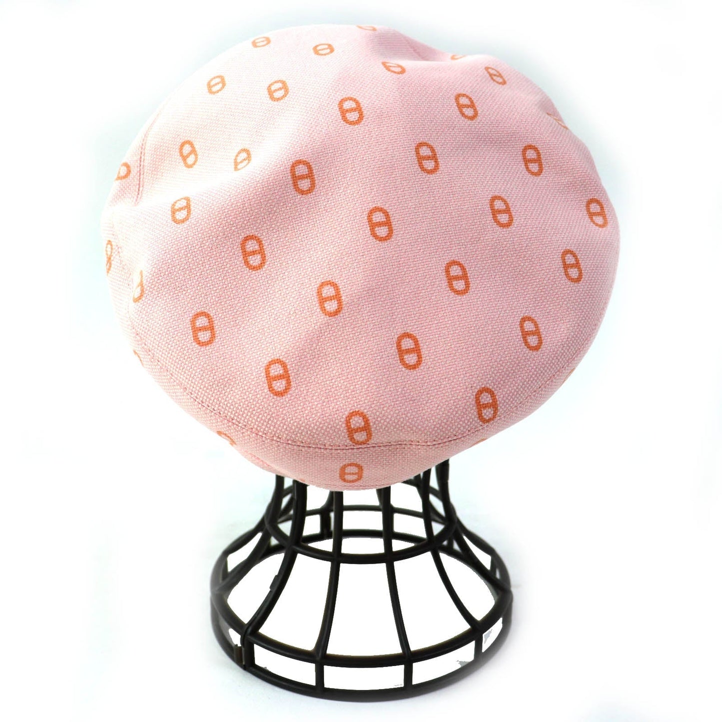 HERMES beret cotton Pink orange Saint Honoré 58