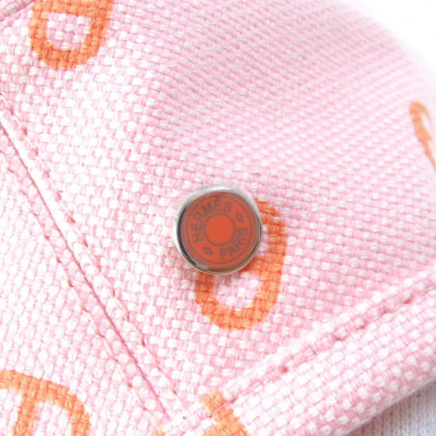 HERMES beret cotton Pink orange Saint Honoré 58