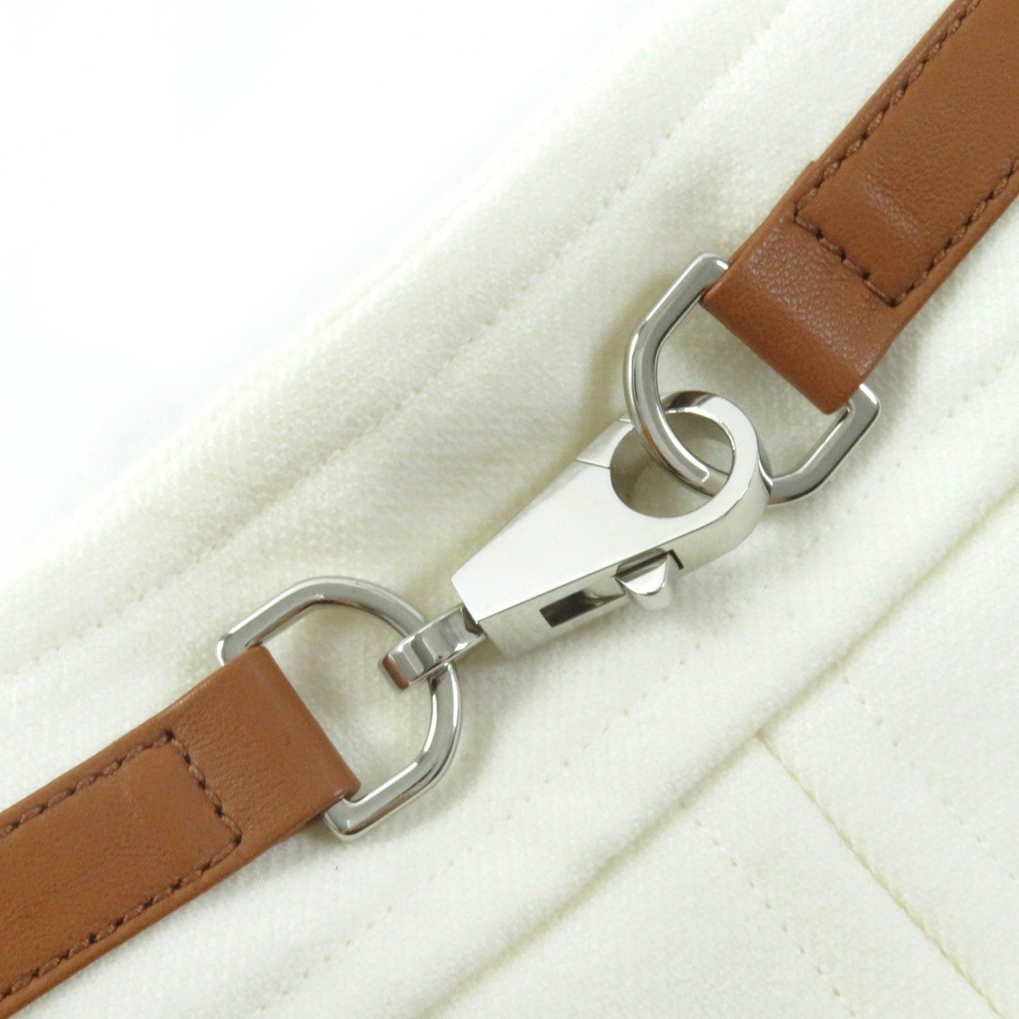 HERMES flare skirt wool White camel 42