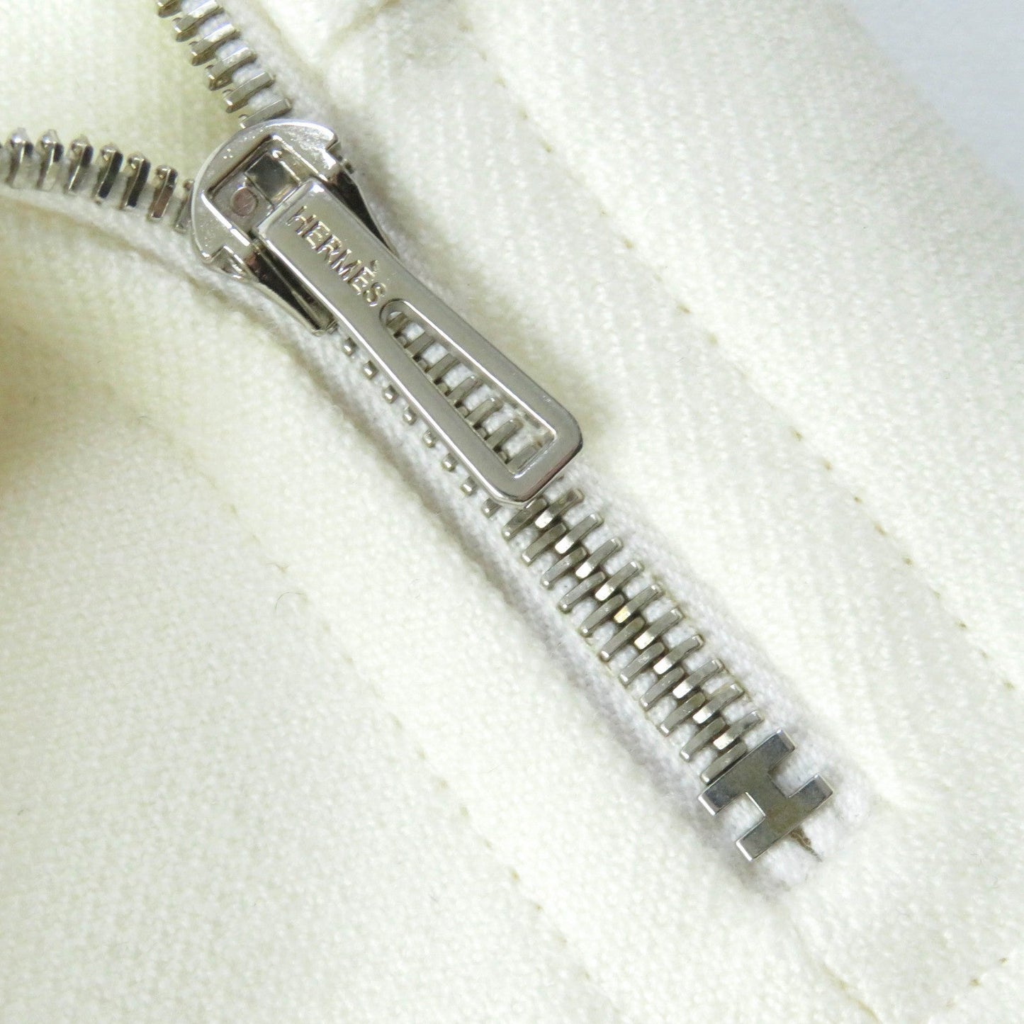 HERMES flare skirt wool White camel 42