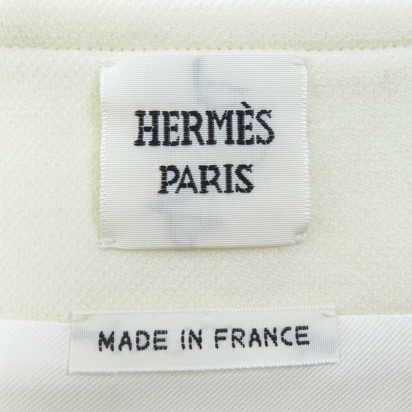 HERMES flare skirt wool White camel 42