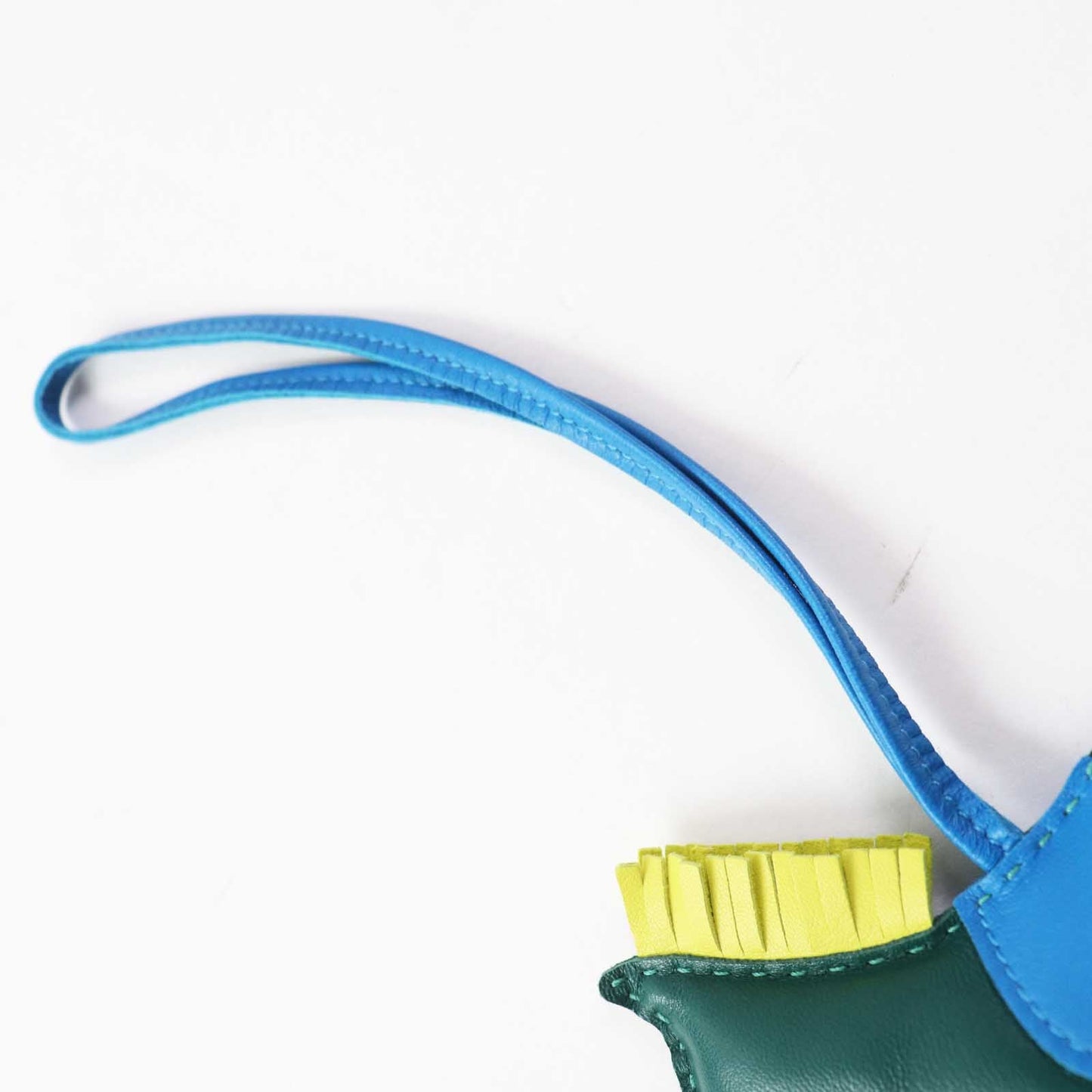HERMES Bag charm Anyo Miro Malachite Lime Blue Sanzibar Rodeo Charm MM